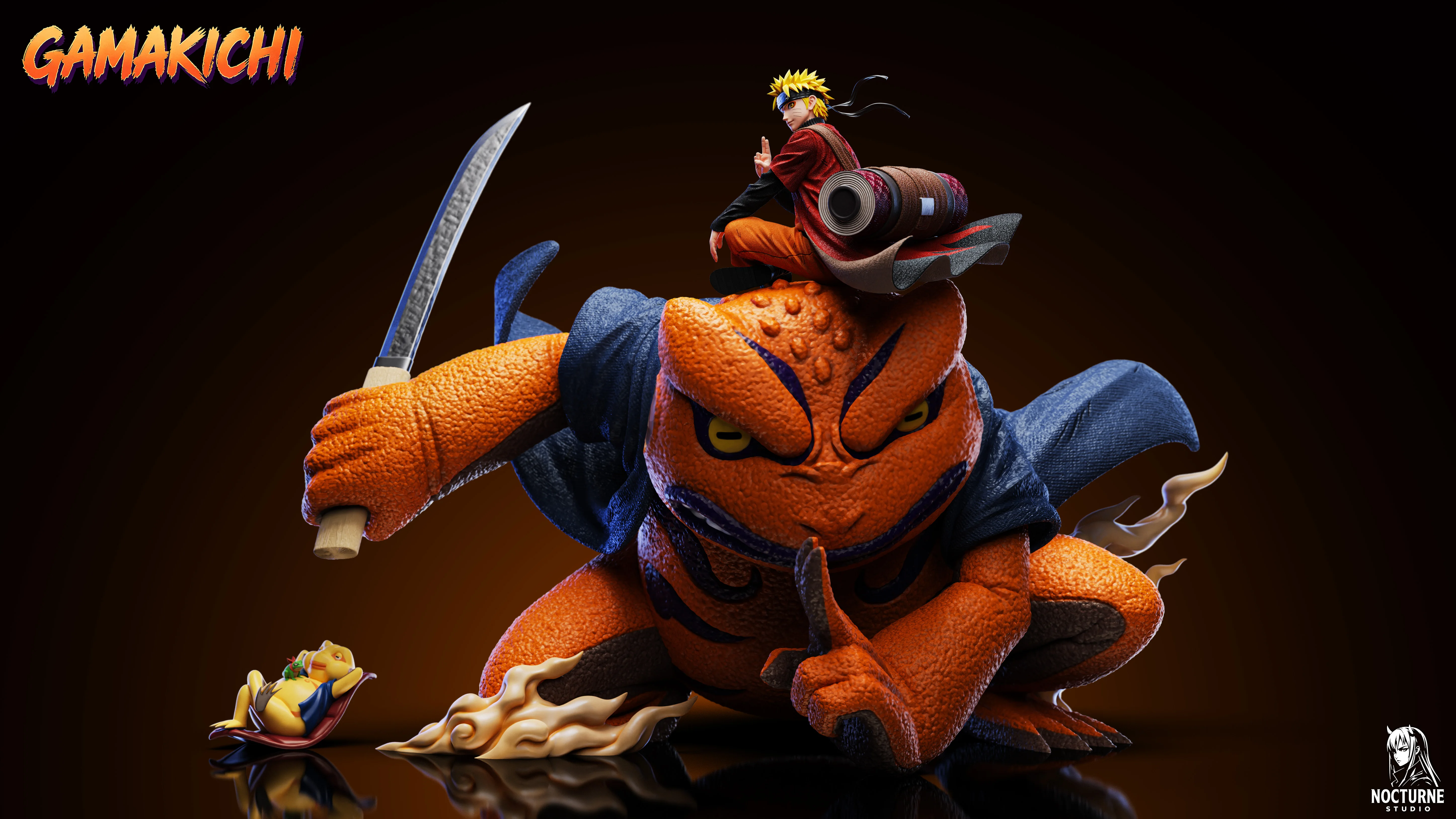 【Pre-sale】1/7 Scale Naruto and Gamakichi-Naruto-Nocturne Studio x ICE Studio