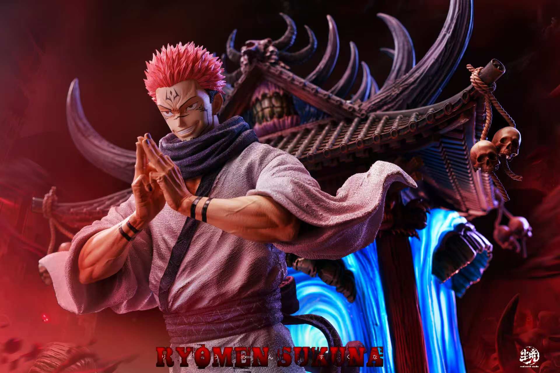 【Pre-sale】1/6 Scale Pink Hair Ryomen Sukuna with Evil Smile-Jujutsu Kaisen-Real World Studio