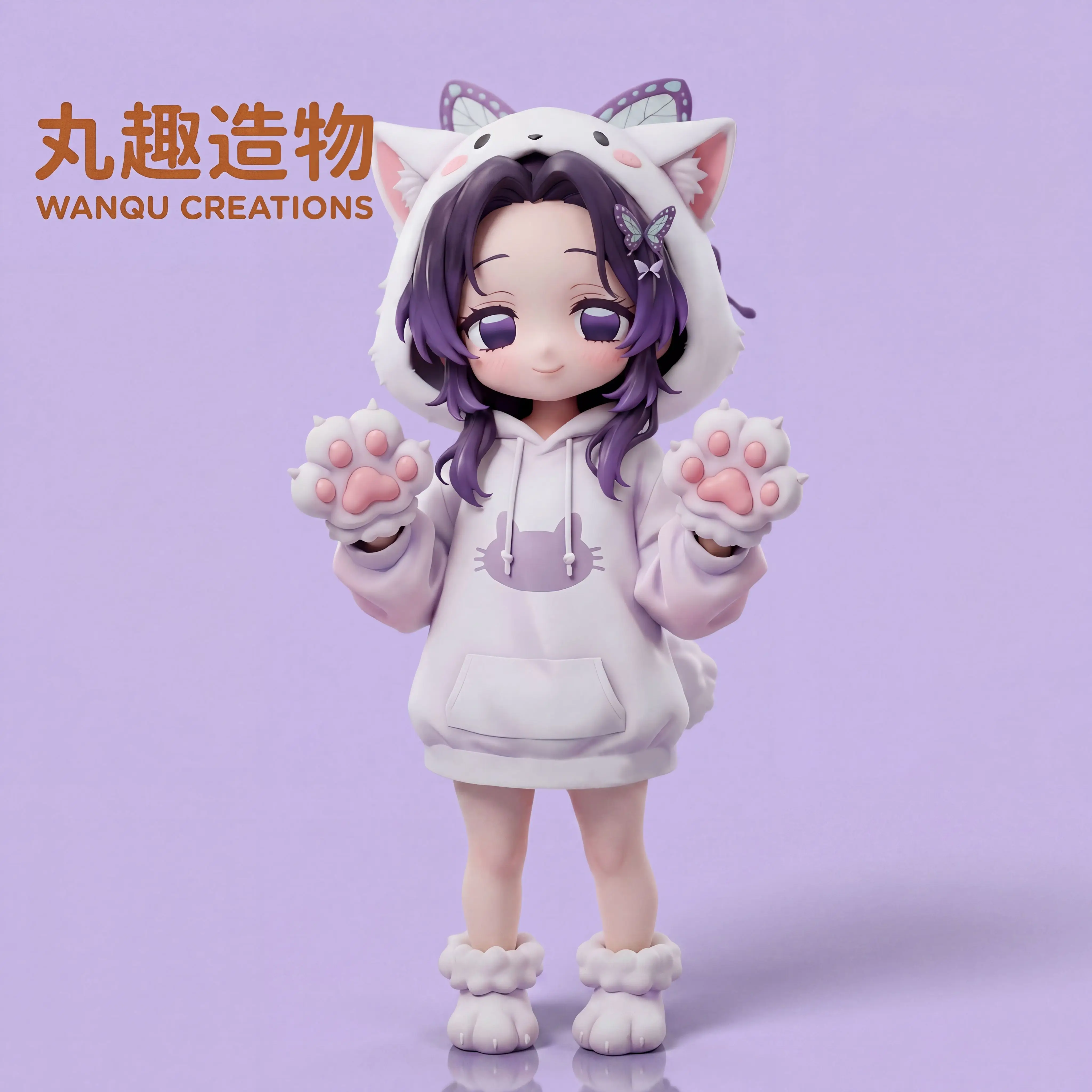 【Pre-sale】Q Version Cat Kochou Shinobu-WanQu Creations Studio