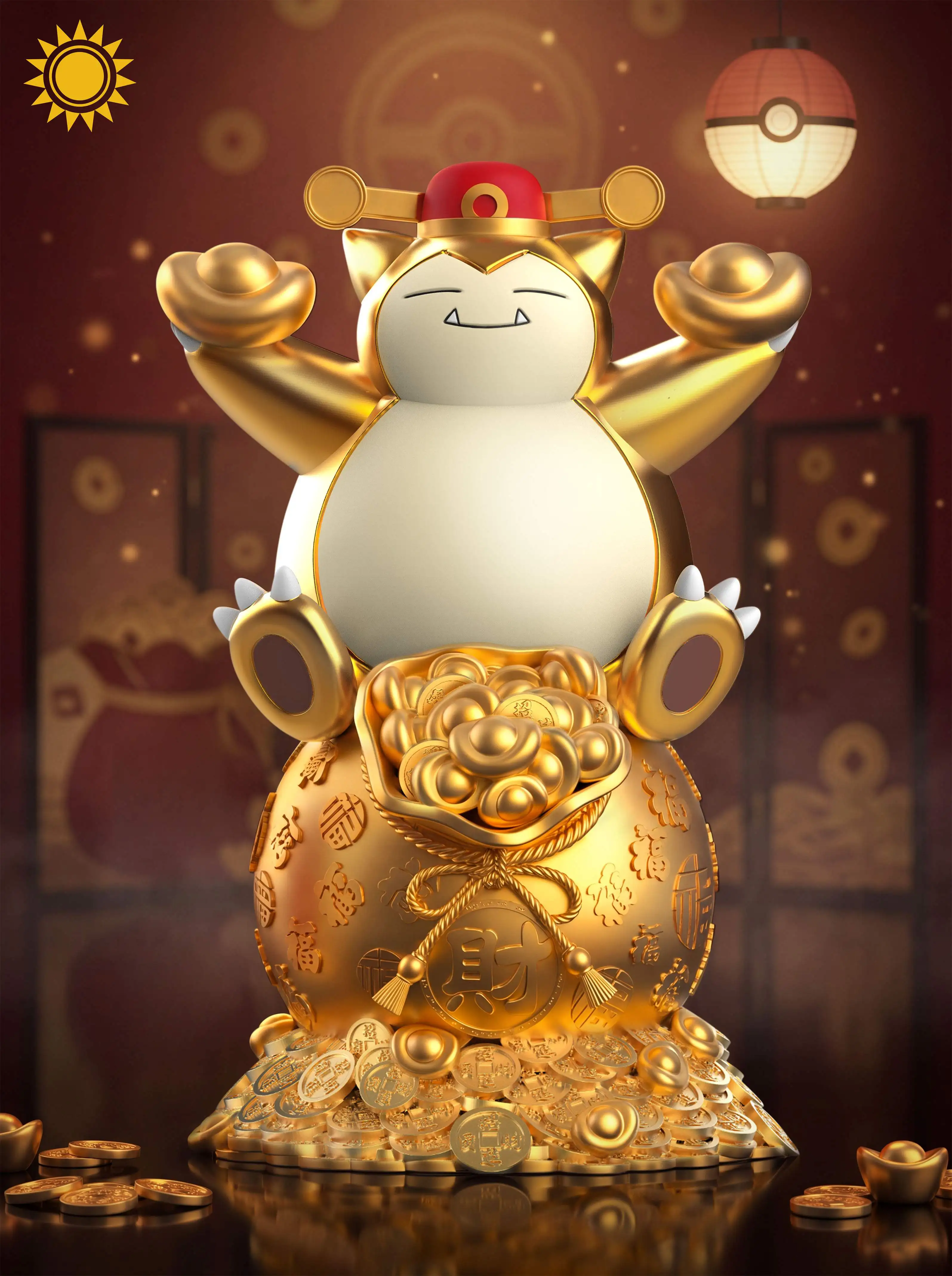 【Pre-sale】Wealth Attraction Lucky Bag Snorlax-Pokemon-SUN Studio