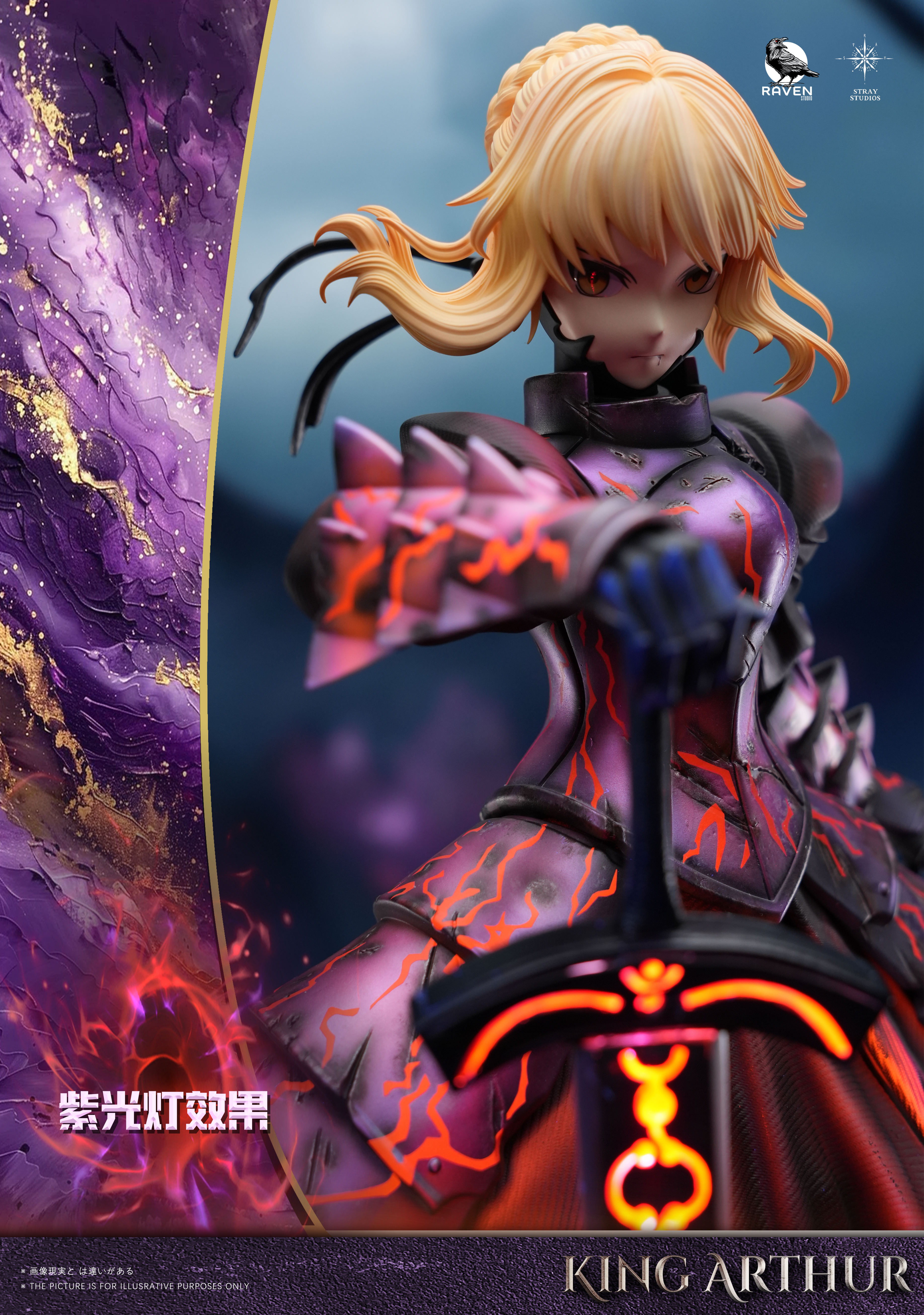 【Pre-sale】1/4 Scale 002 Black Saber-Raven and Stray Studios