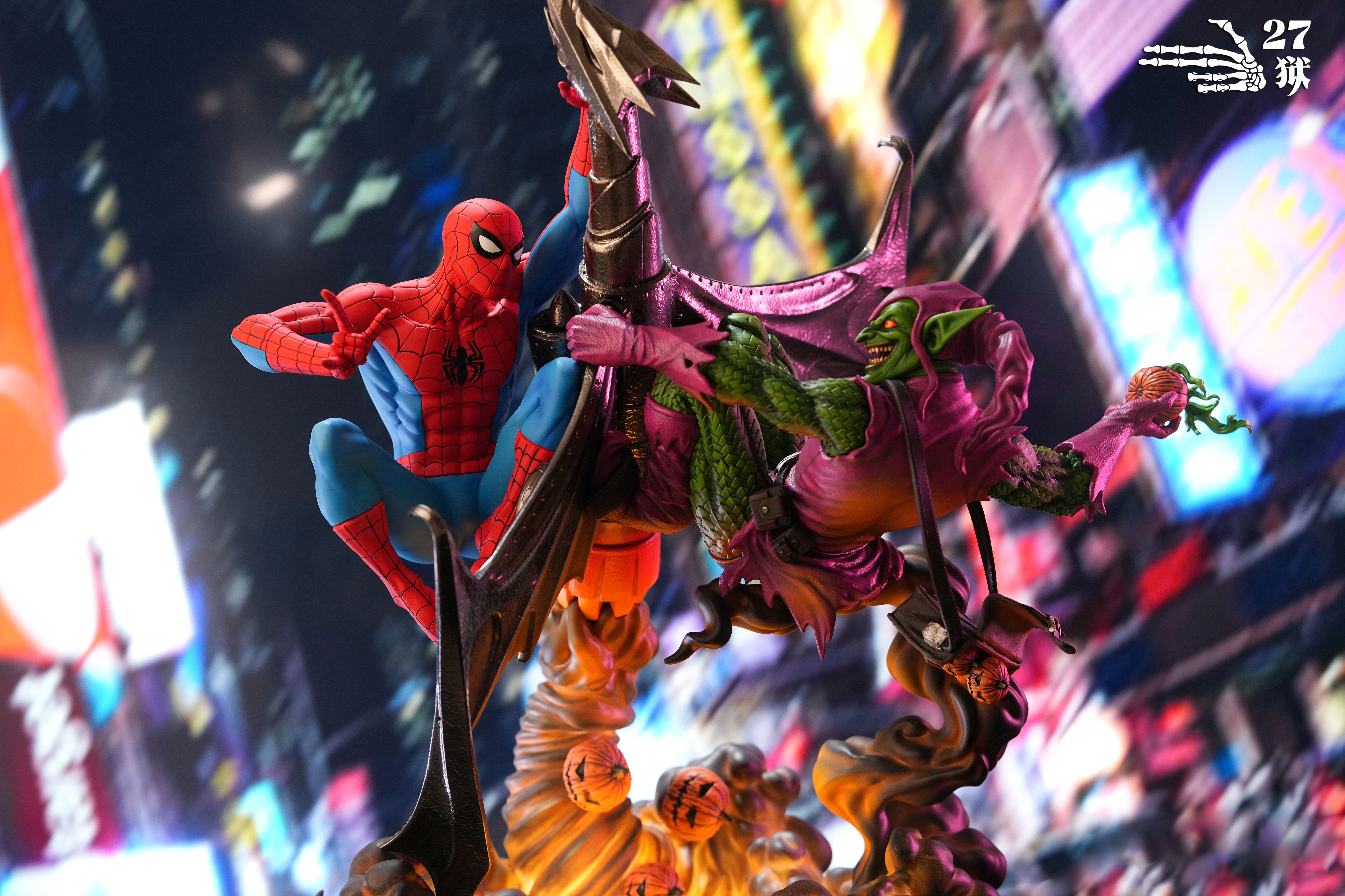 【Pre-sale】1/4 Scale Spiderman VS Green Goblin Diorama-27abyss Studio
