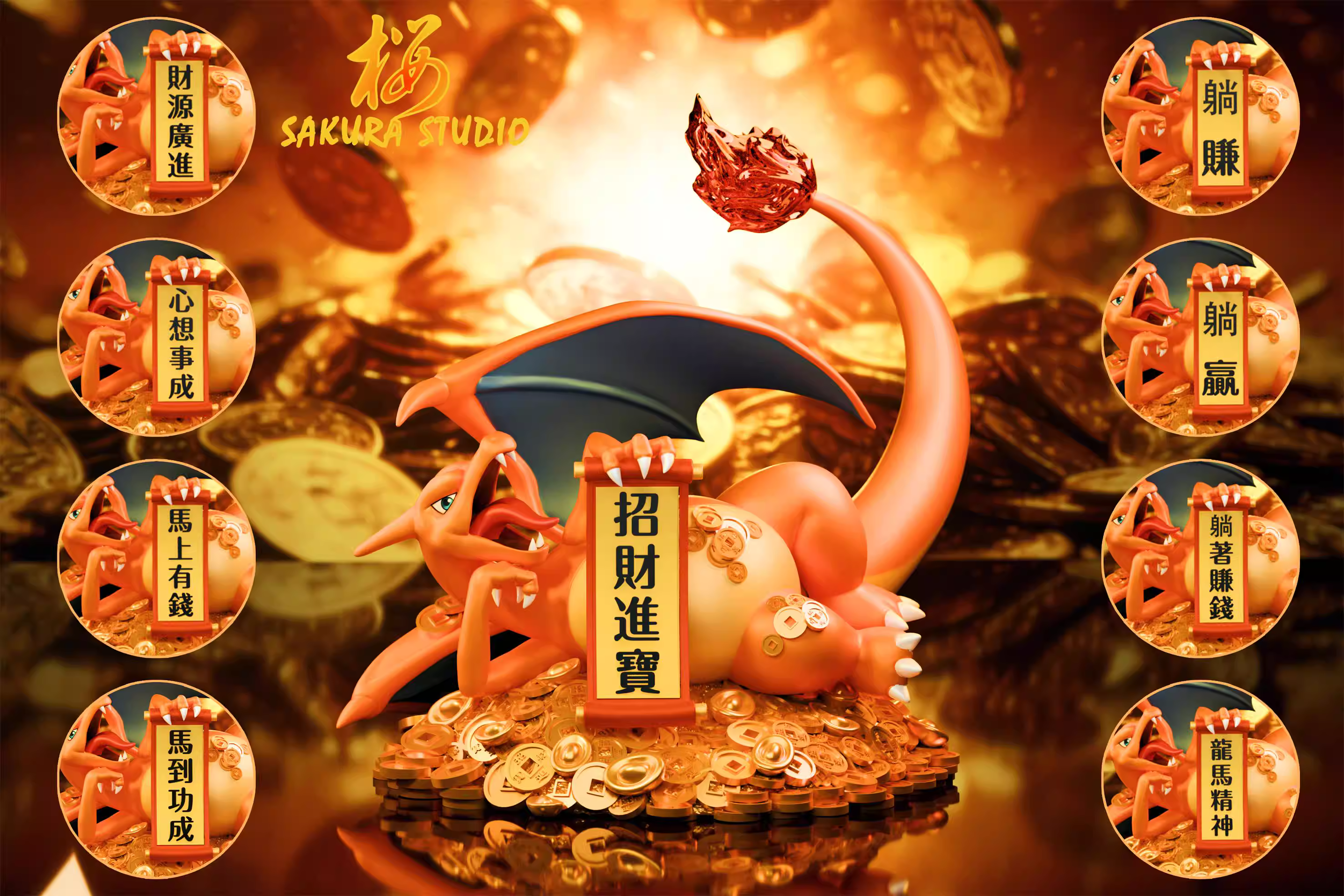【Pre-sale】Wealth Attraction Charizard-SAKURA Studio
