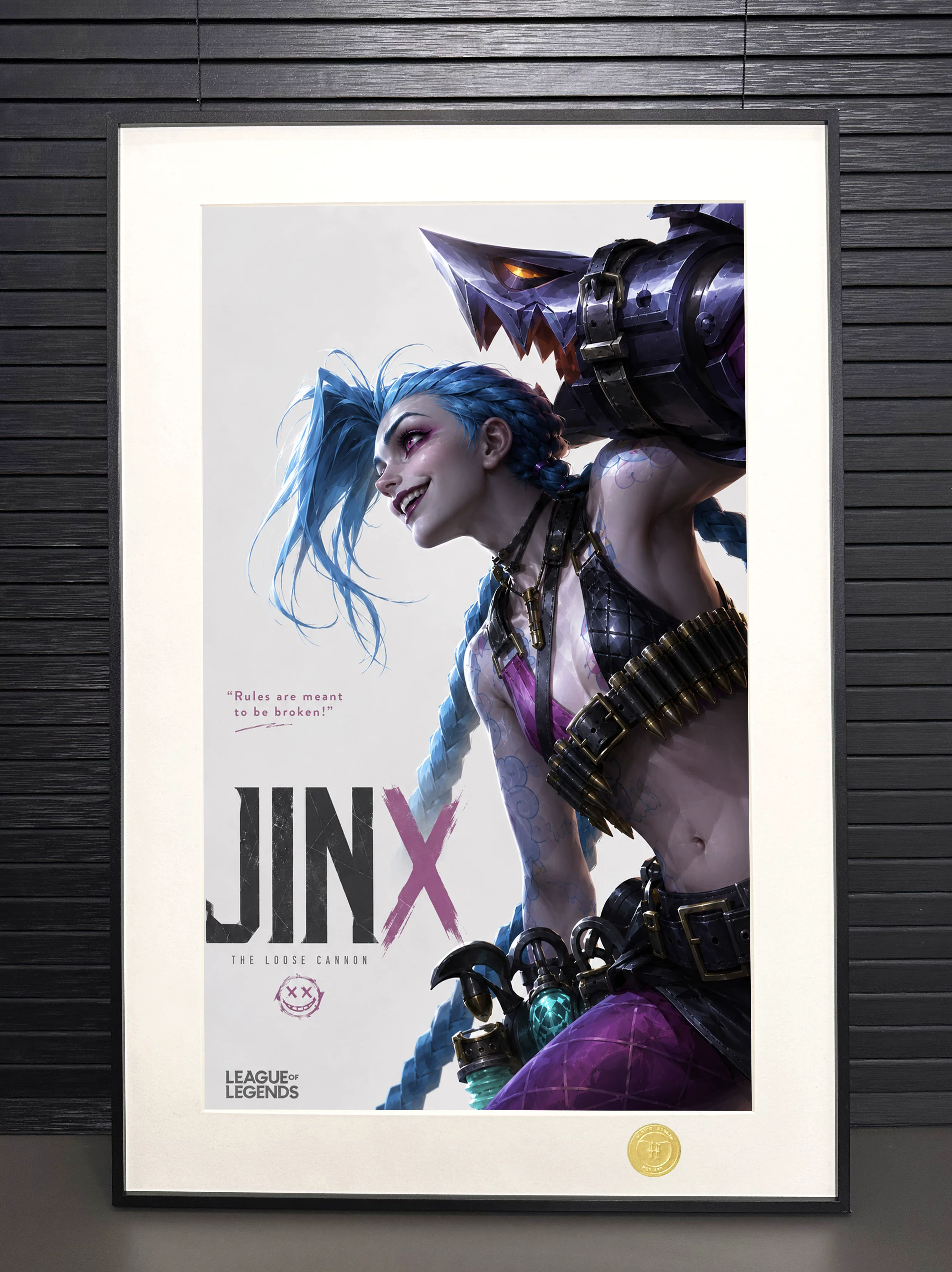 【Pre-sale】Decorative Painting of Jinx-League of Legends-One piece-H2 Studio