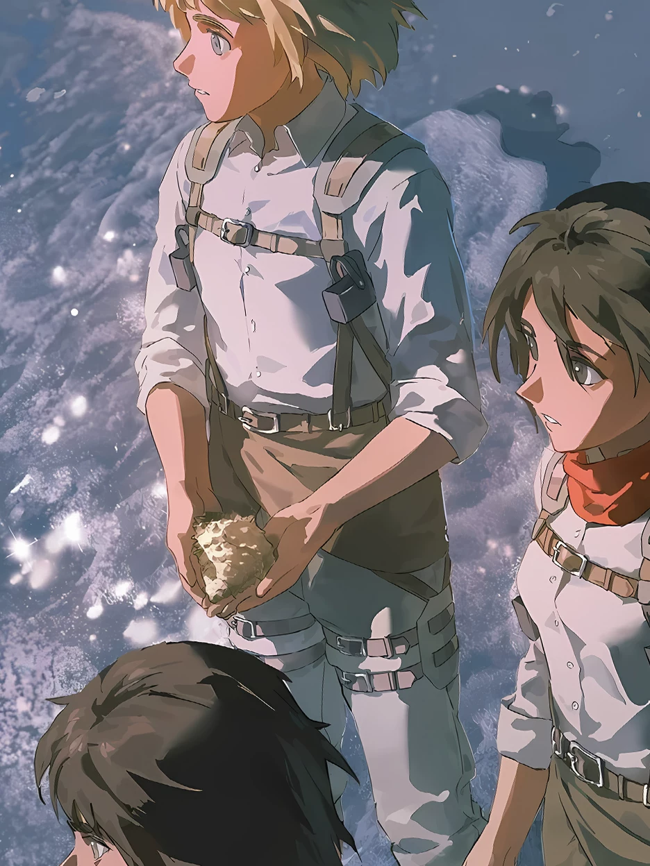 【Pre-sale】Decorative Painting of Eren, Levi and Mikasa-Attack on Titan-XingKong Studio