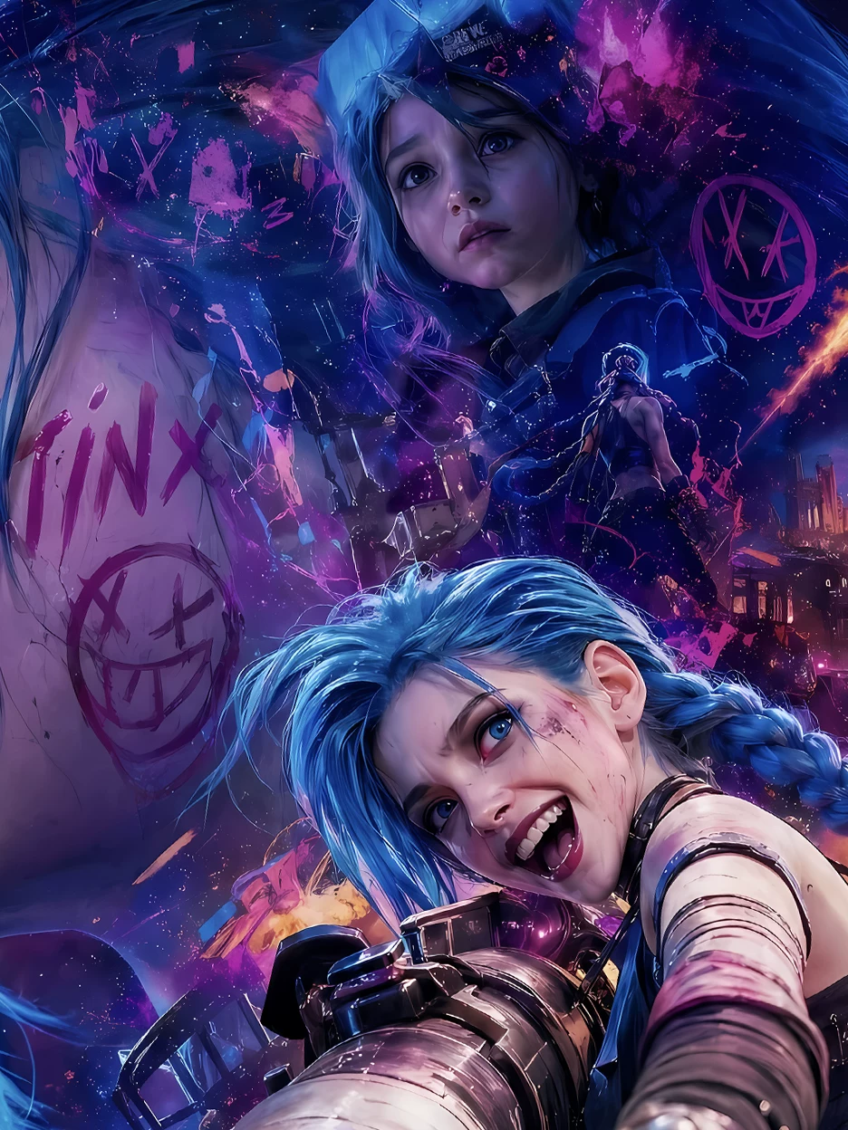 【Pre-sale】Decorative Painting of Arcane Jinx-League of Legends-XingKong Studio