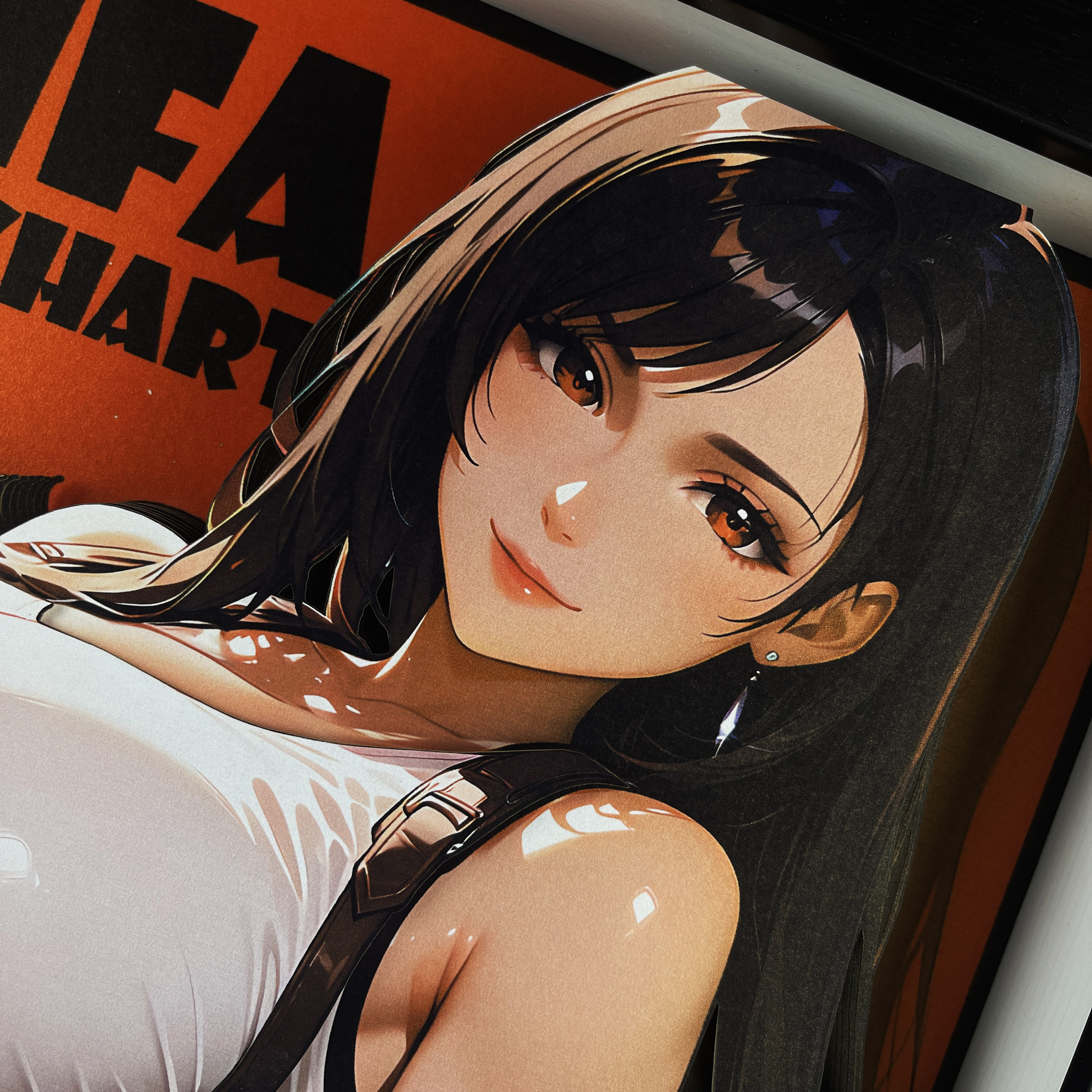 【Pre-sale】Decorative Painting of Tifa Lockhart-Final Fantasy-Black and White Studio