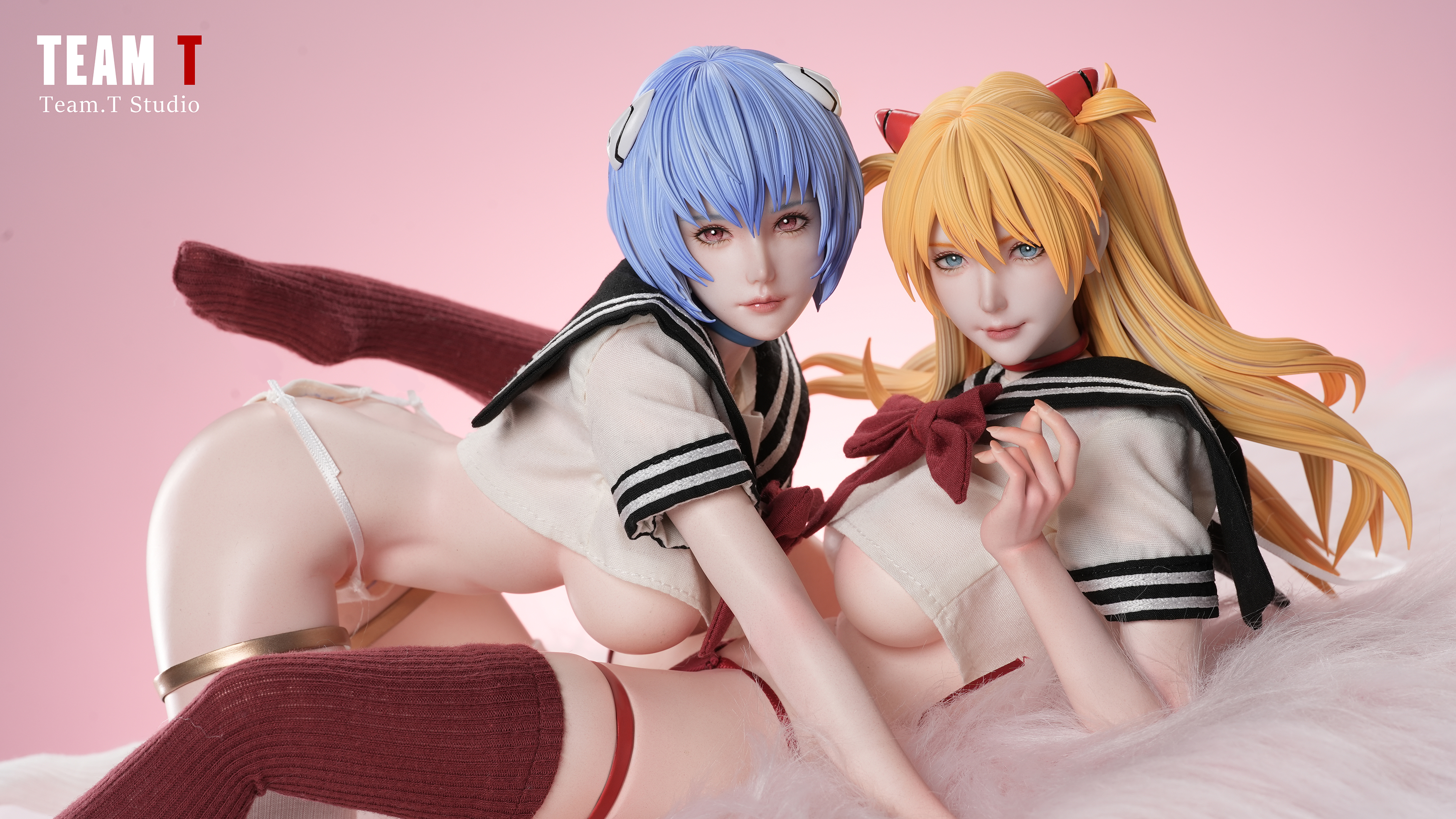 【Pre-sale】1/4 Scale Asuka and Ayanami Rei-TEAM-T Studio