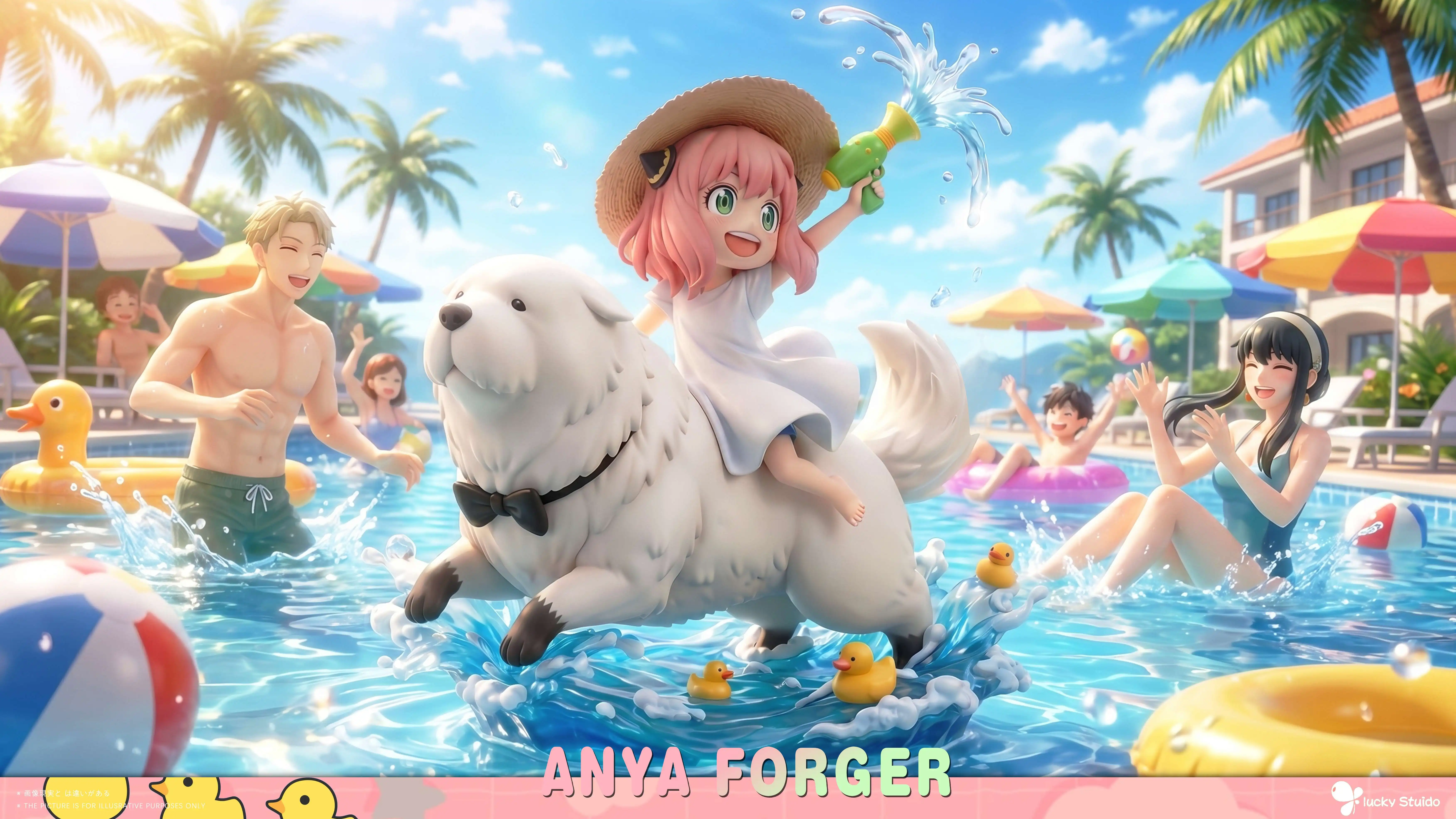 【Pre-sale】Water Playing Anya and Bond-SPY X FAMILY-lucky Studio