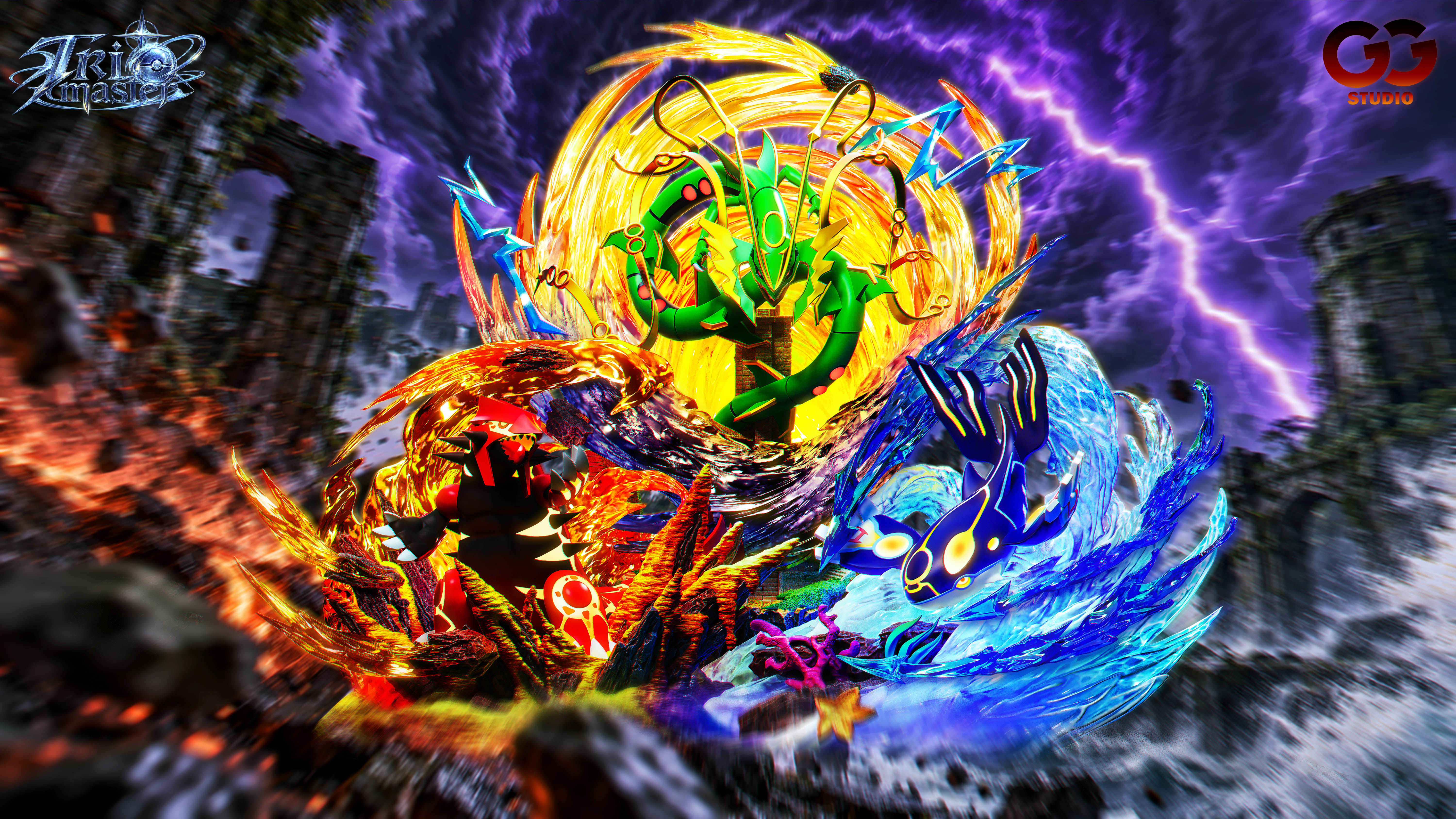 【Pre-sale】Groudon, Kyogre and Rayquaza-Pokemon-Gugu Studio