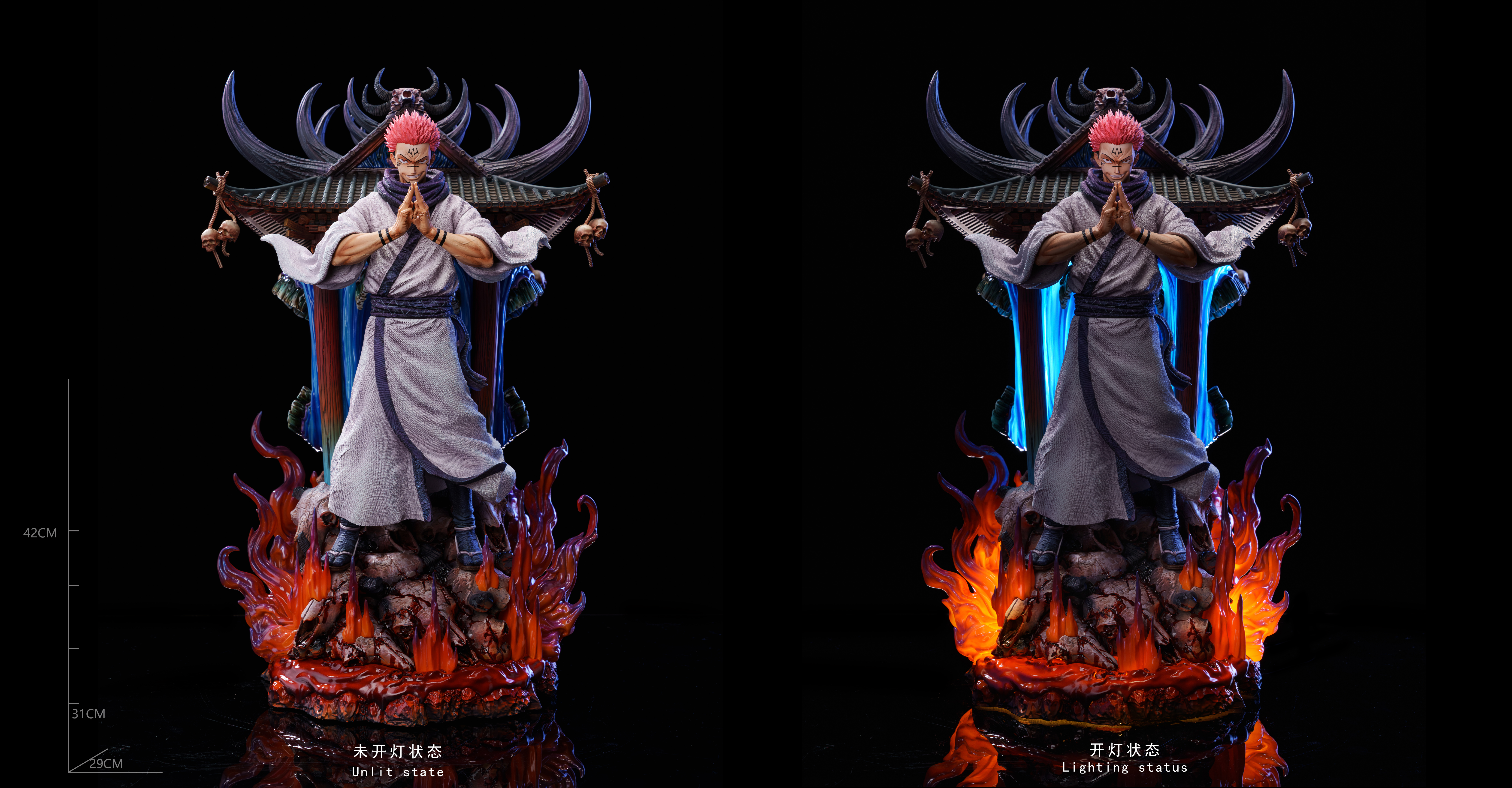 【Pre-sale】1/6 Scale Pink Hair Ryomen Sukuna with Evil Smile-Jujutsu Kaisen-Real World Studio