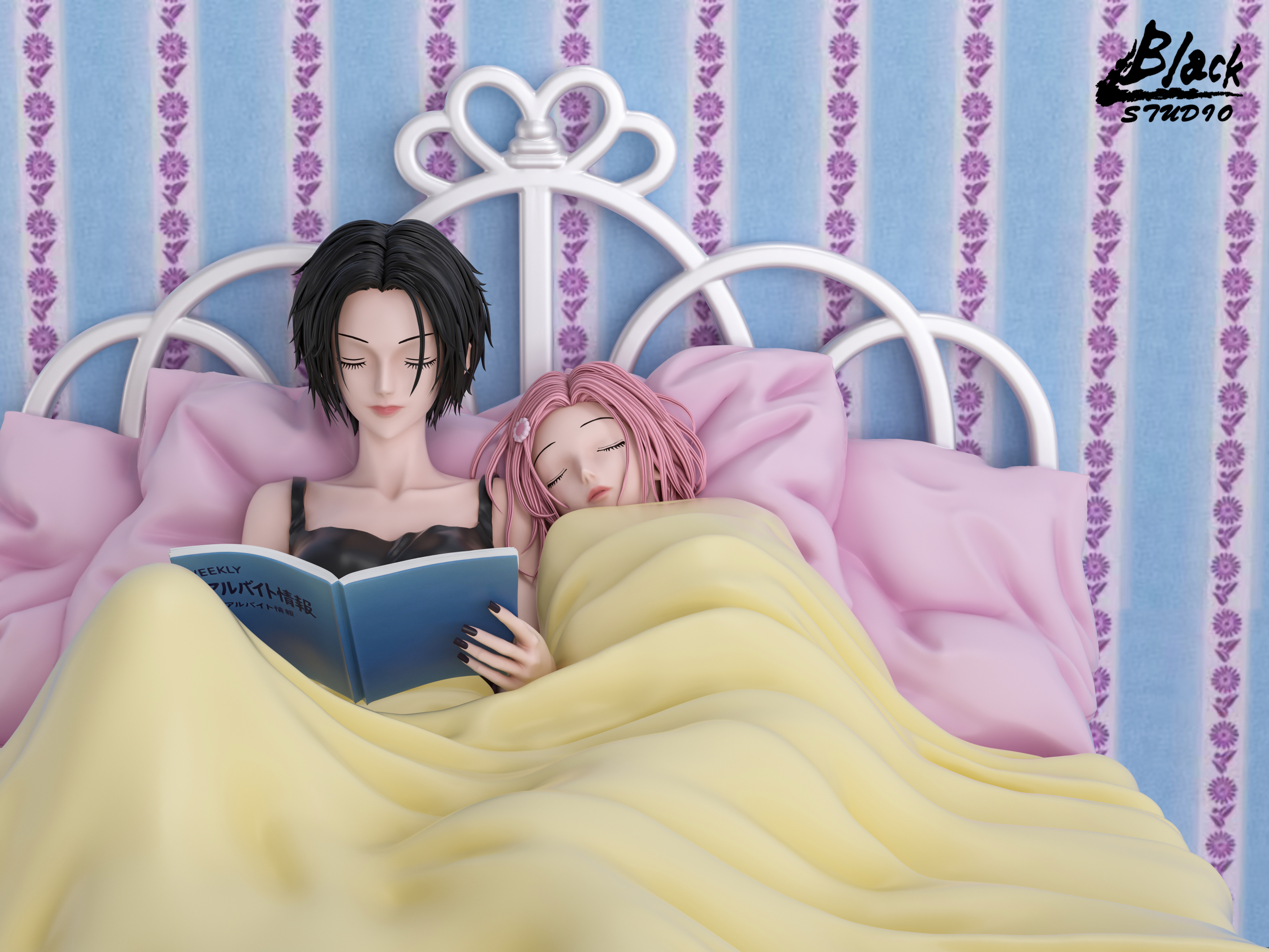 【Pre-sale】‌1/6 Scale Story Telling Bedding Time Oosaki Nana and Komatsu Nana-Nana-BLACK Studio