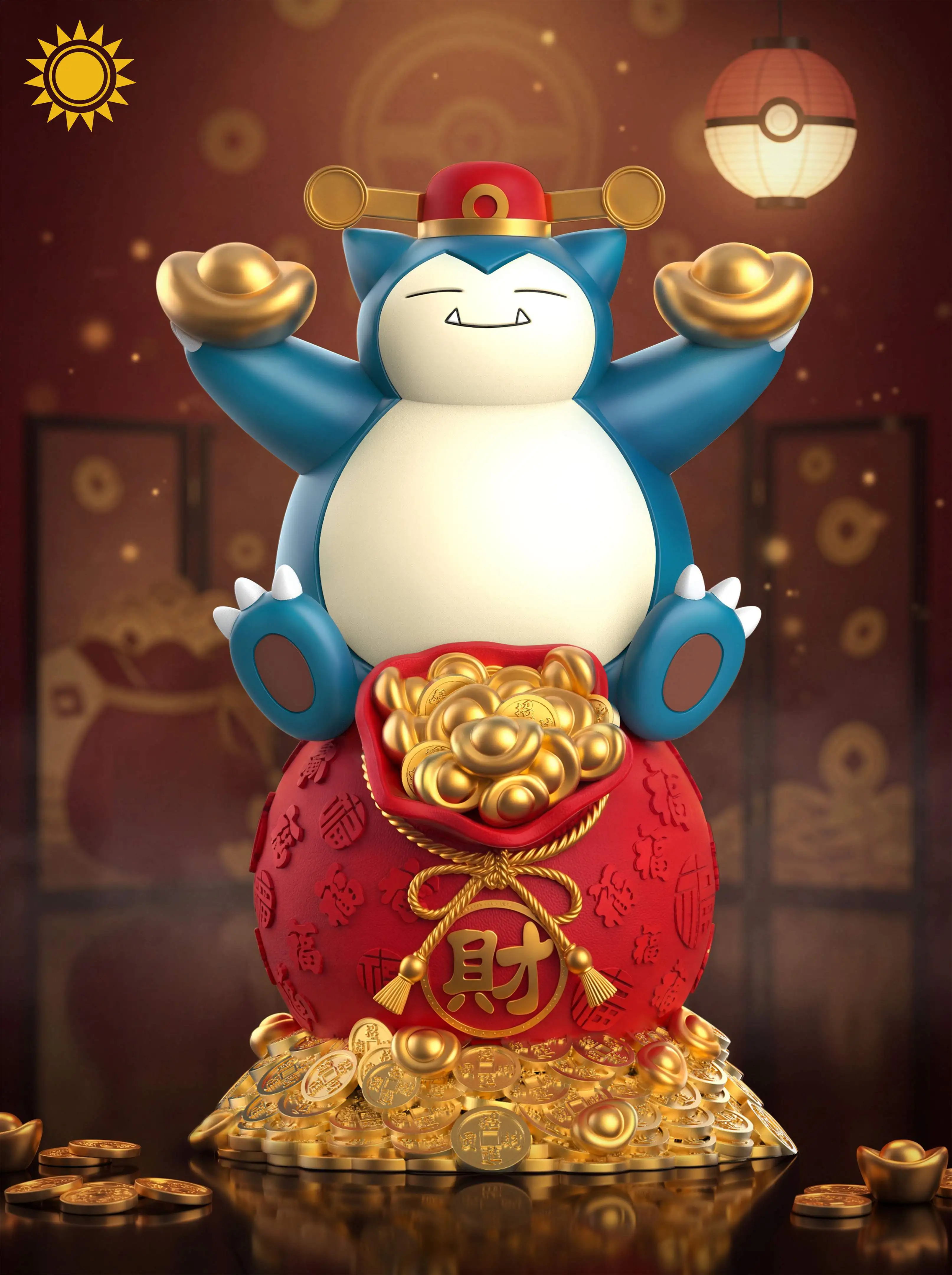 【Pre-sale】Wealth Attraction Lucky Bag Snorlax-Pokemon-SUN Studio