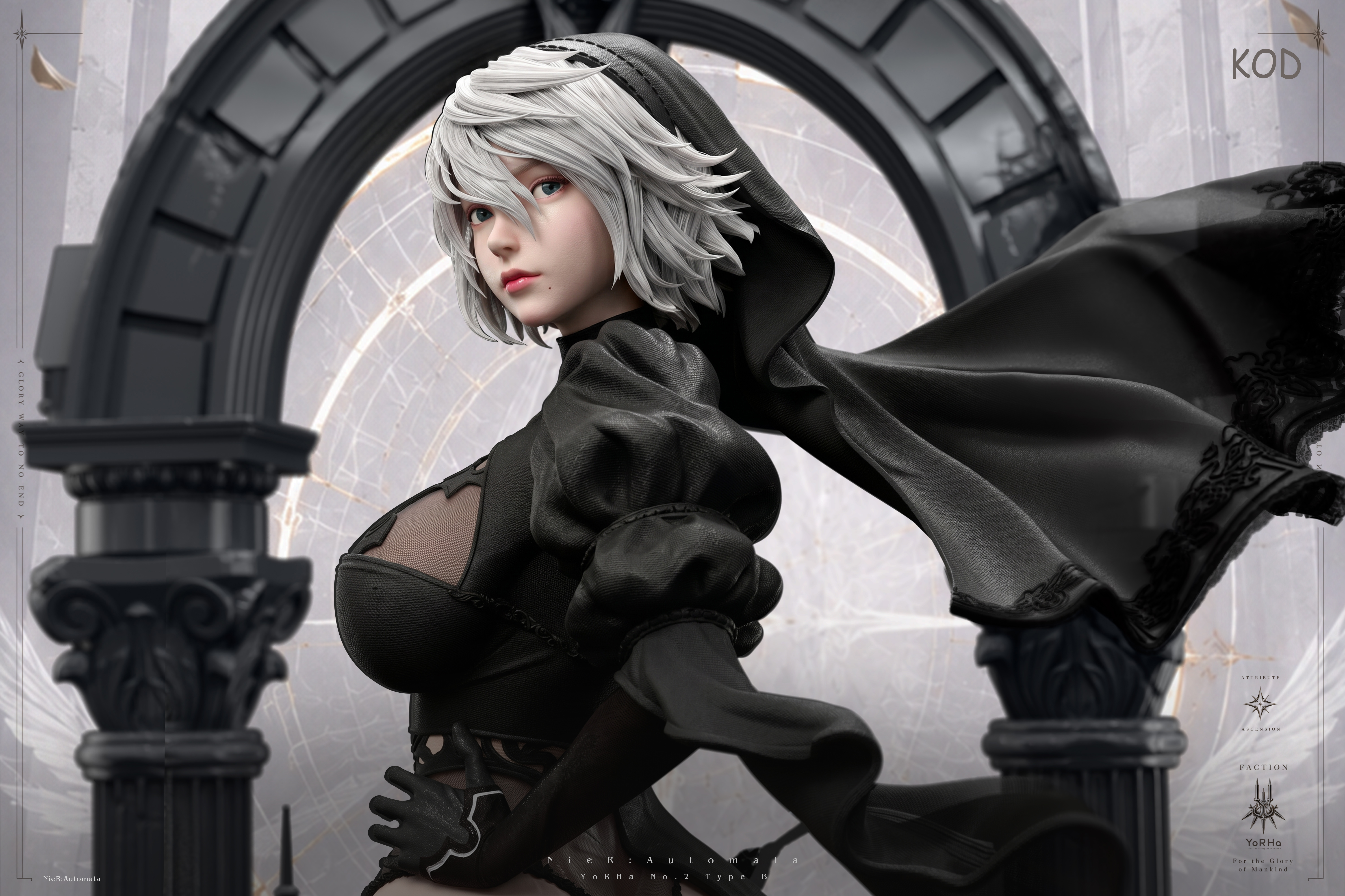 【Pre-sale】1/4 Scale Wedding Dress NieR 2B-NieR:Automata-KOD Studio