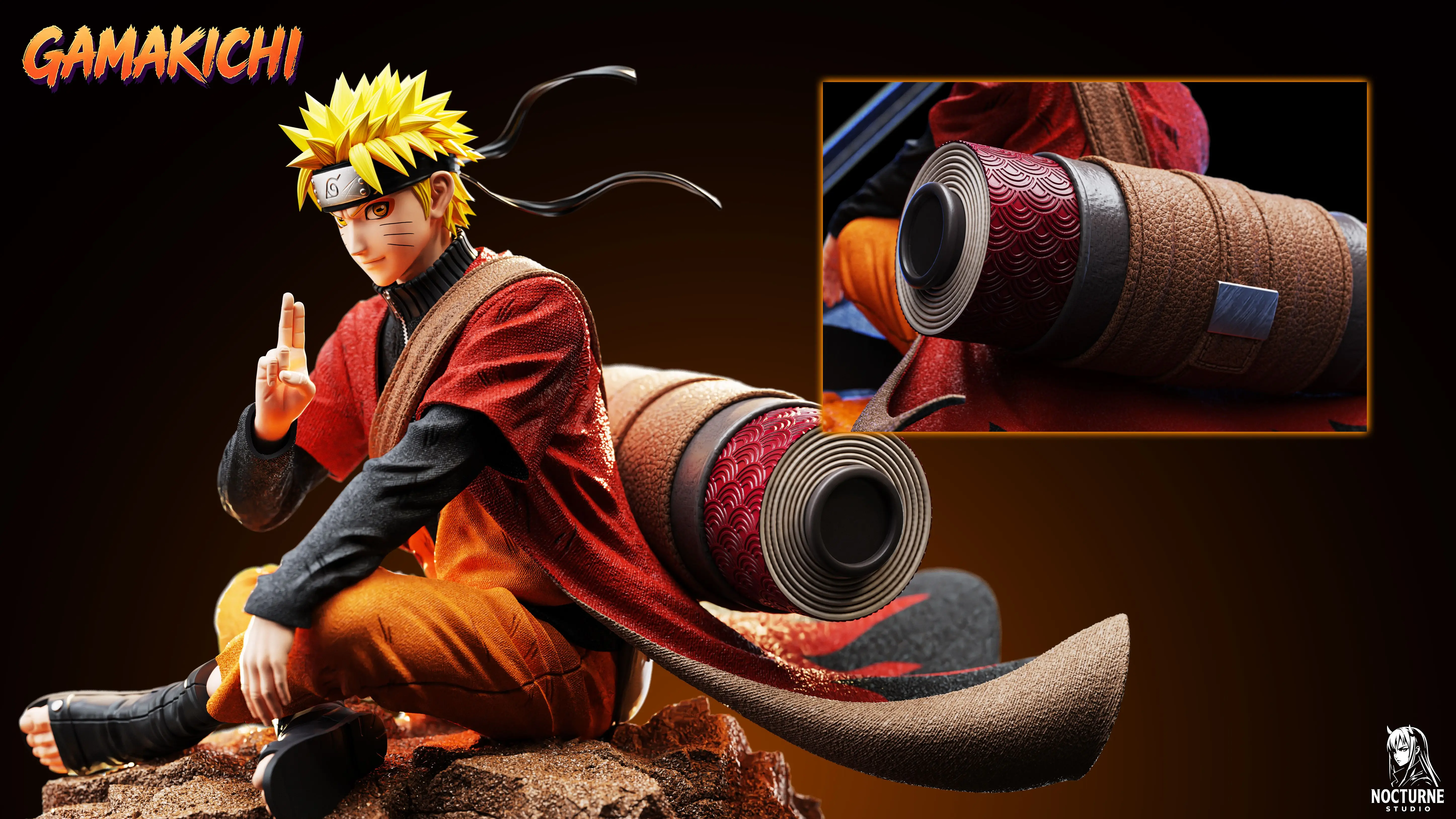 【Pre-sale】1/7 Scale Naruto and Gamakichi-Naruto-Nocturne Studio x ICE Studio