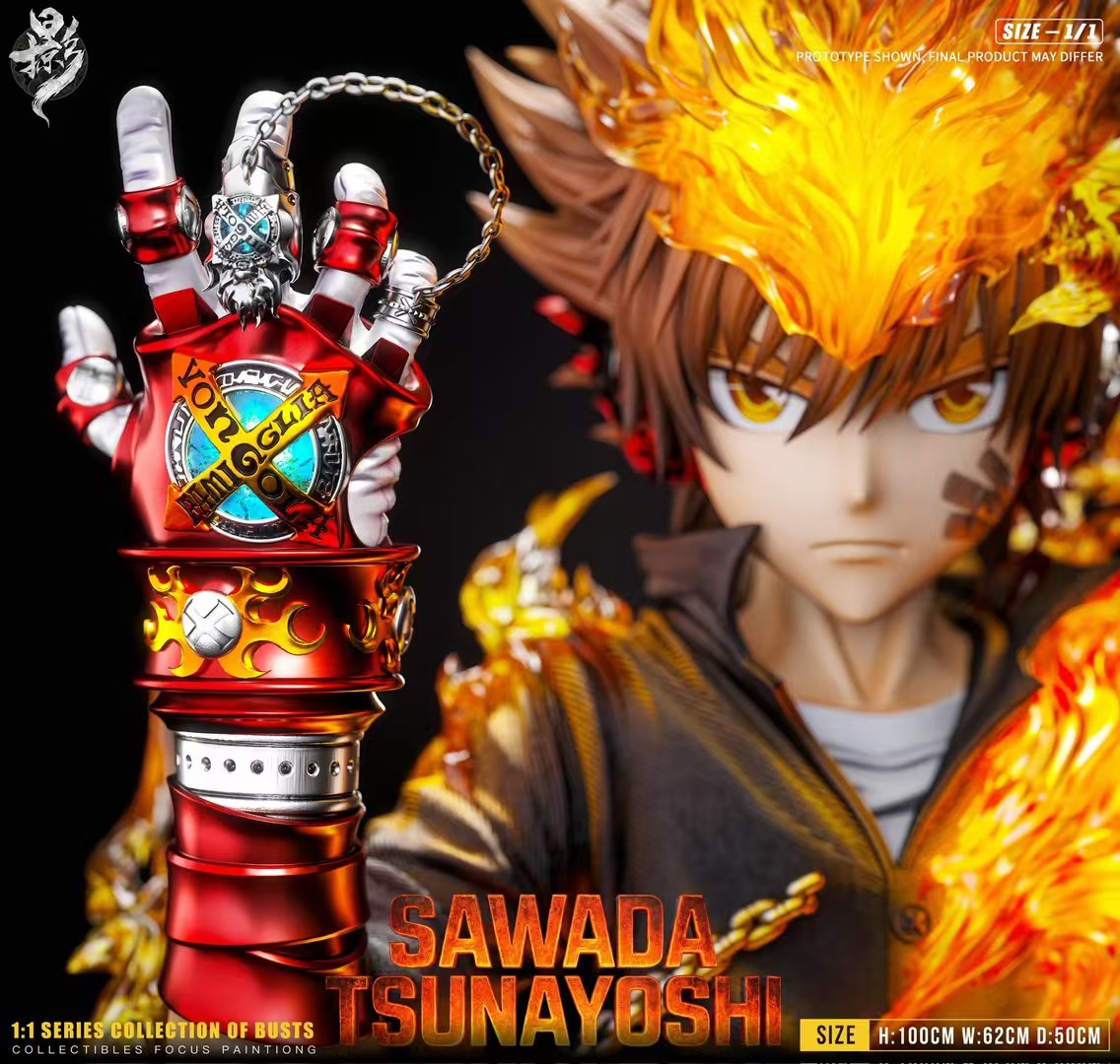 【Pre-sale】1/3 and 1/1 Scale Bust of Sawada Tsunayoshi with LED-HITMAN REBORN!-LueYing Studio