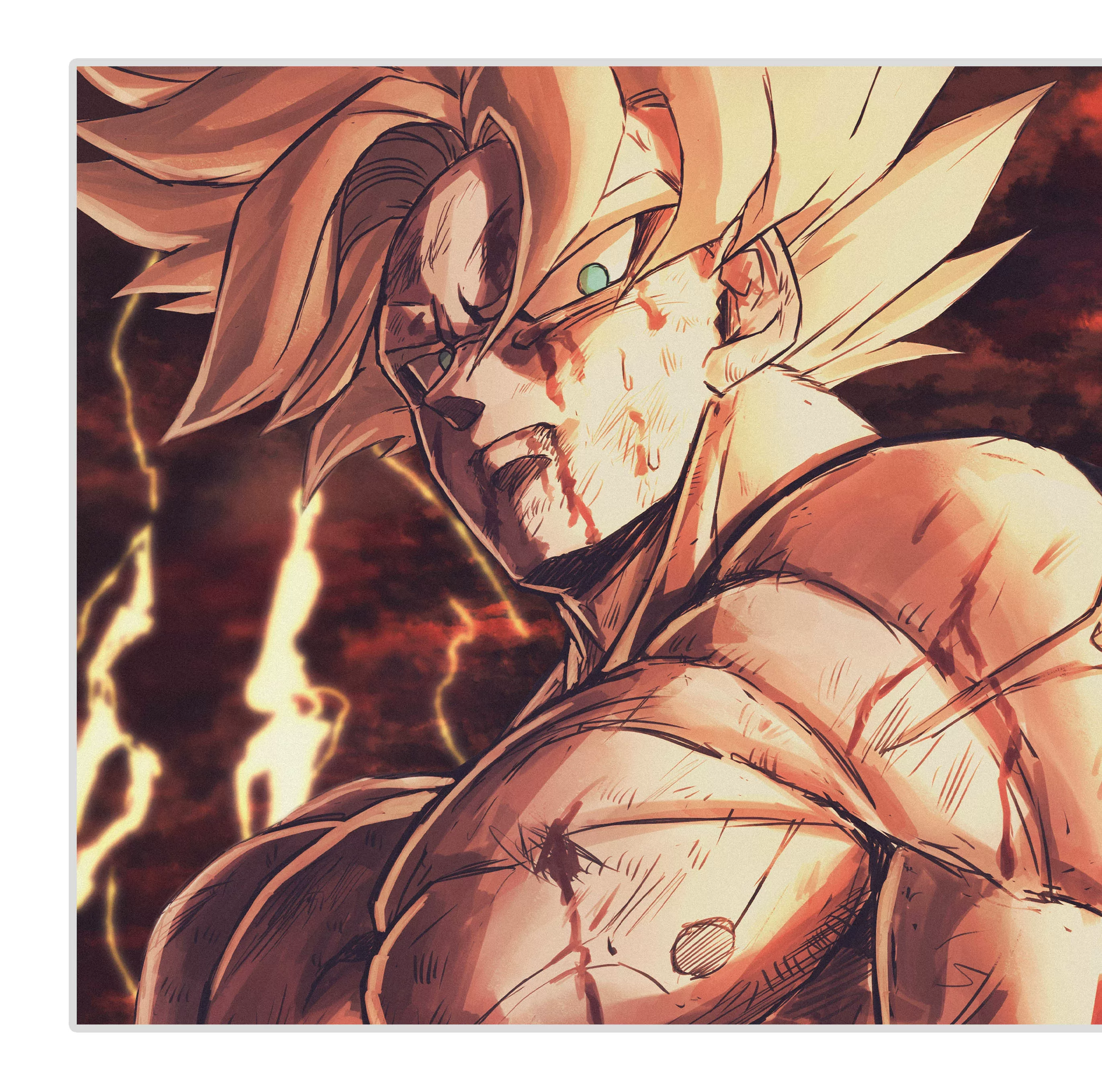 【Pre-sale】Decorative Painting of Injured Goku-H2 Studio