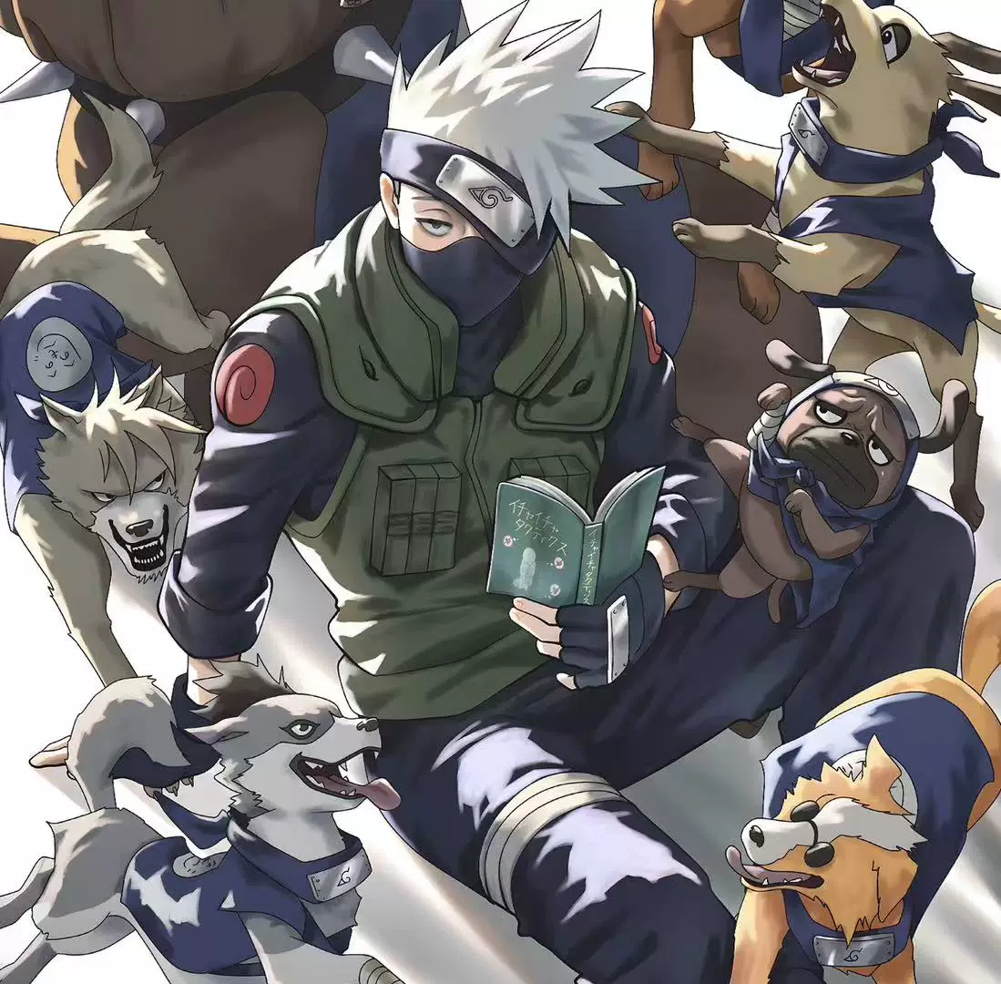 【Pre-sale】Decorative Painting of Kakashi and Dogs-Naruto-H2 Studio