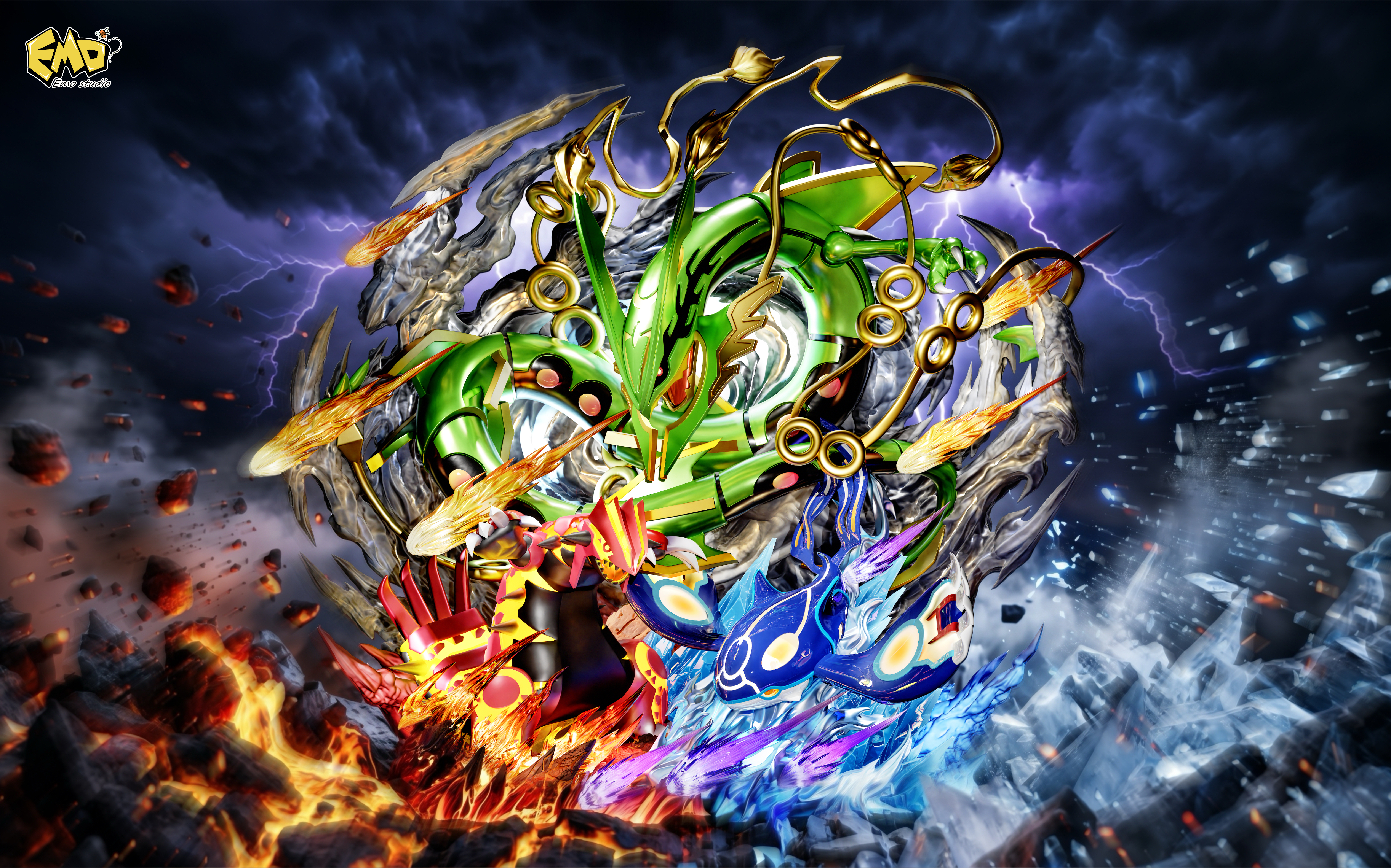 【Pre-sale】002 Mega Articuno, ‌Zapdos‌ and Moltres-Emo Studio