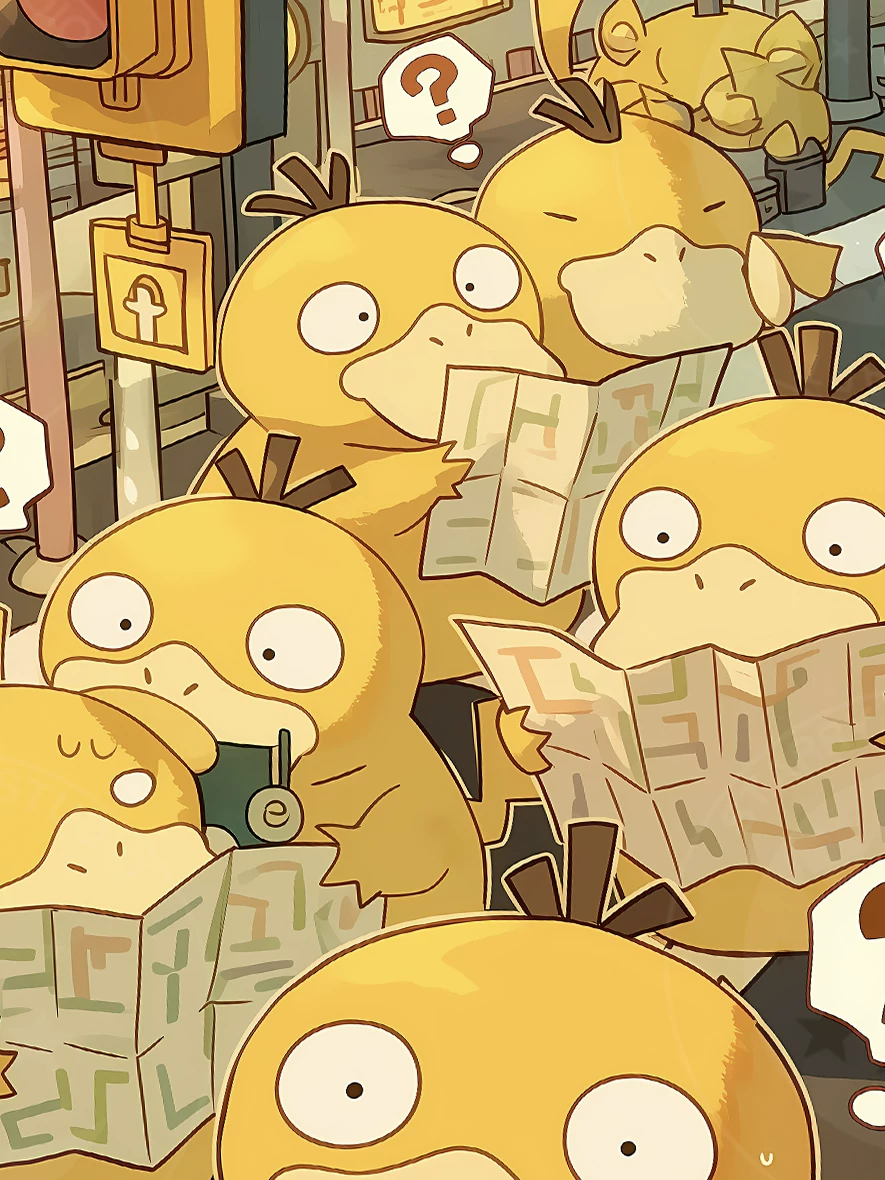 【Pre-sale】Decorative Painting of Psyduck-Pokemon-XingKong Studio