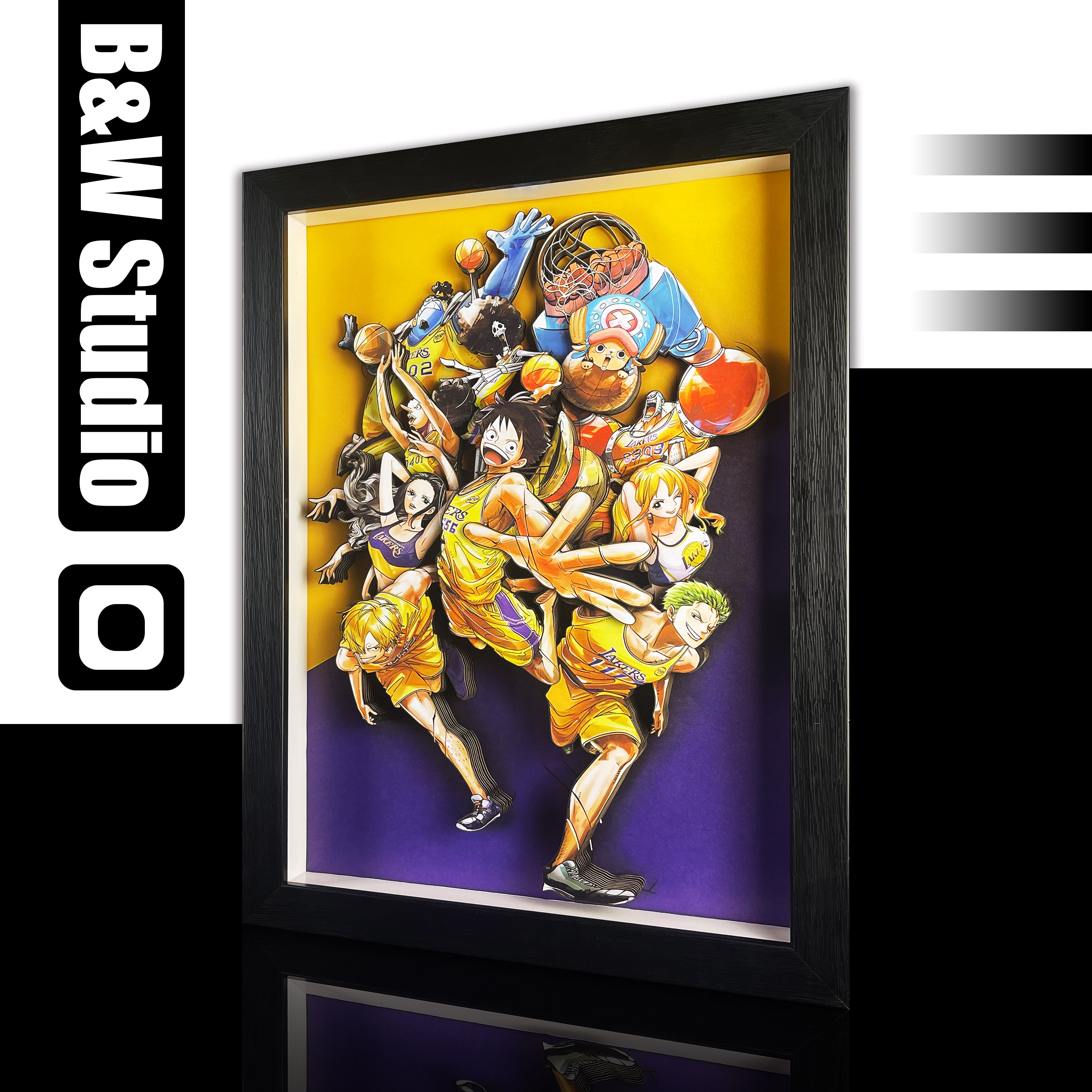 【Pre-sale】Decorative Painting of Mugiwara X Lakers-Black and White Studio