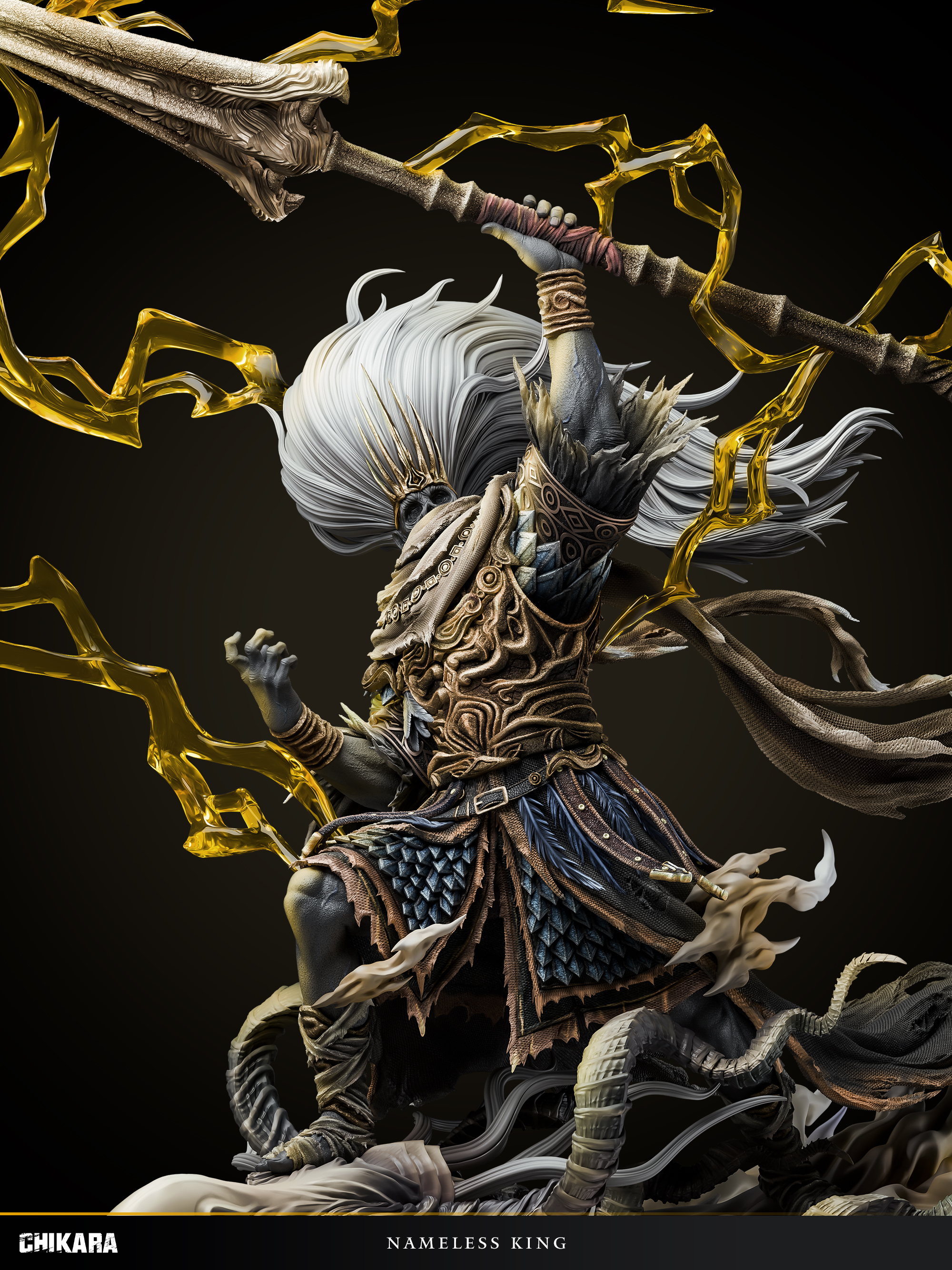 【Pre-sale】1/4 Scale Nameless King with LED-Dark Souls 3-CHIKARA Studio