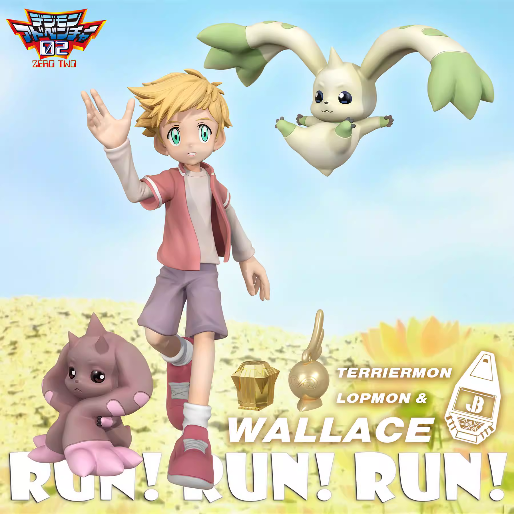 【Pre-sale】MH Scale Terriermon, Lopmon and Wallace-JBS Studio 
