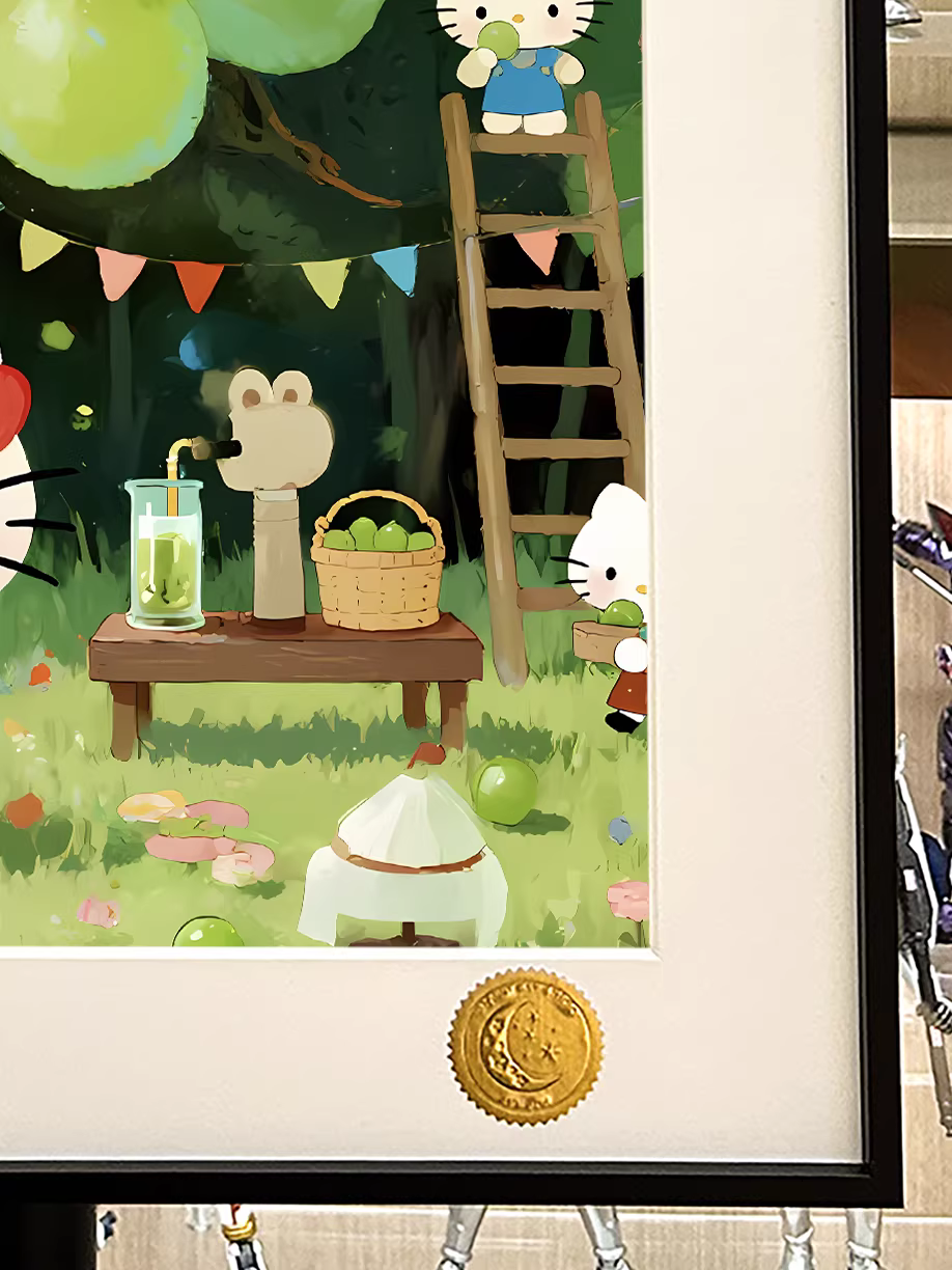 【Pre-sale】Decorative Painting of Green Grape Kitty-XingKong Studio