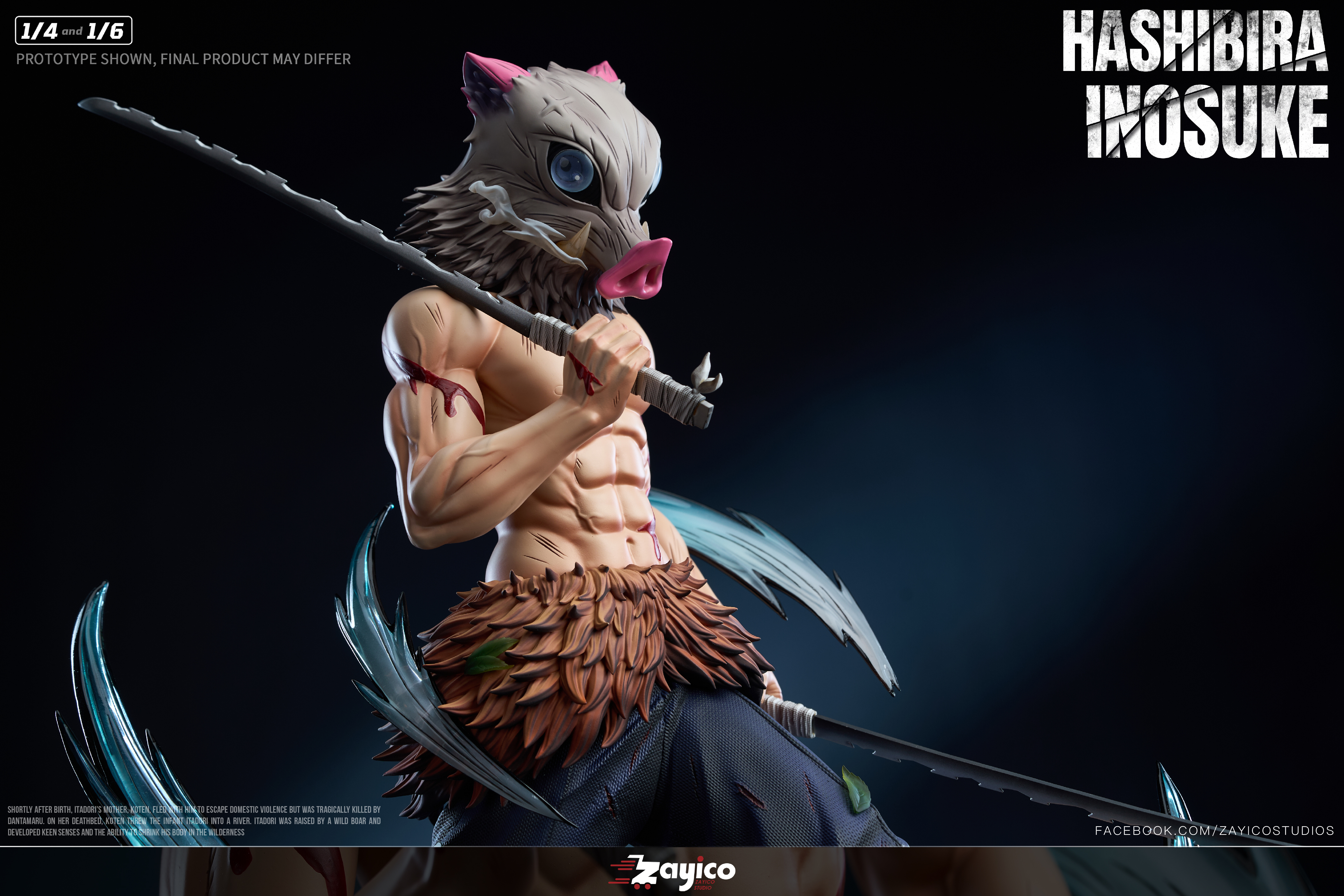 【Pre-sale】1/6 and 1/4 Scale Hashibira Inosuke-Demon Slayer-Zayico Studio