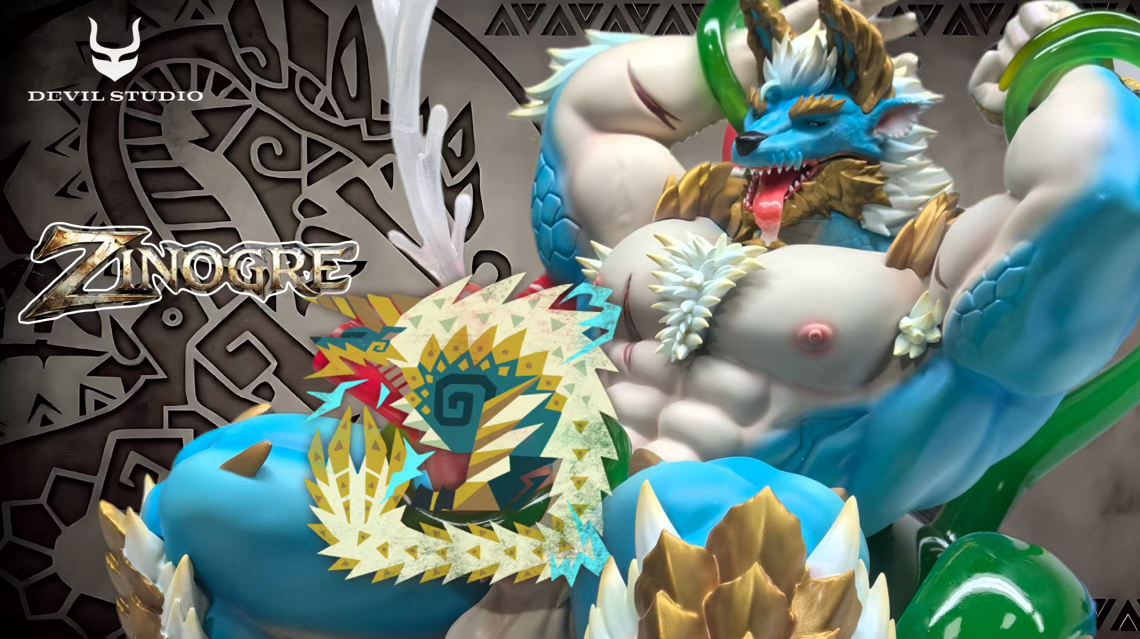 【Pre-sale】1/5 Scale Zinogre-Monster Hunter-Devil Studio
