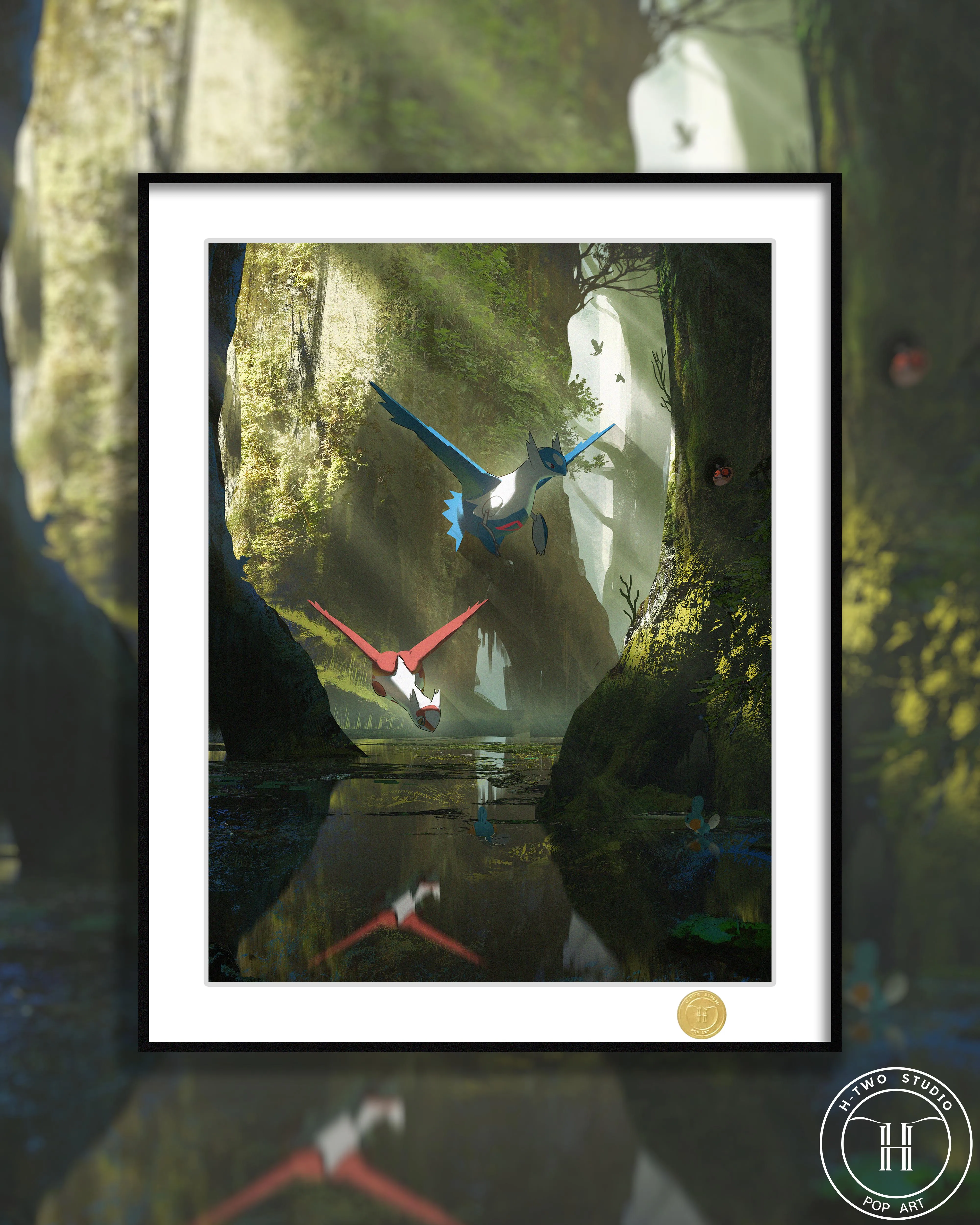 【Pre-sale】Decorative Painting of Latios and Latias-Pokemon-H2 Studio