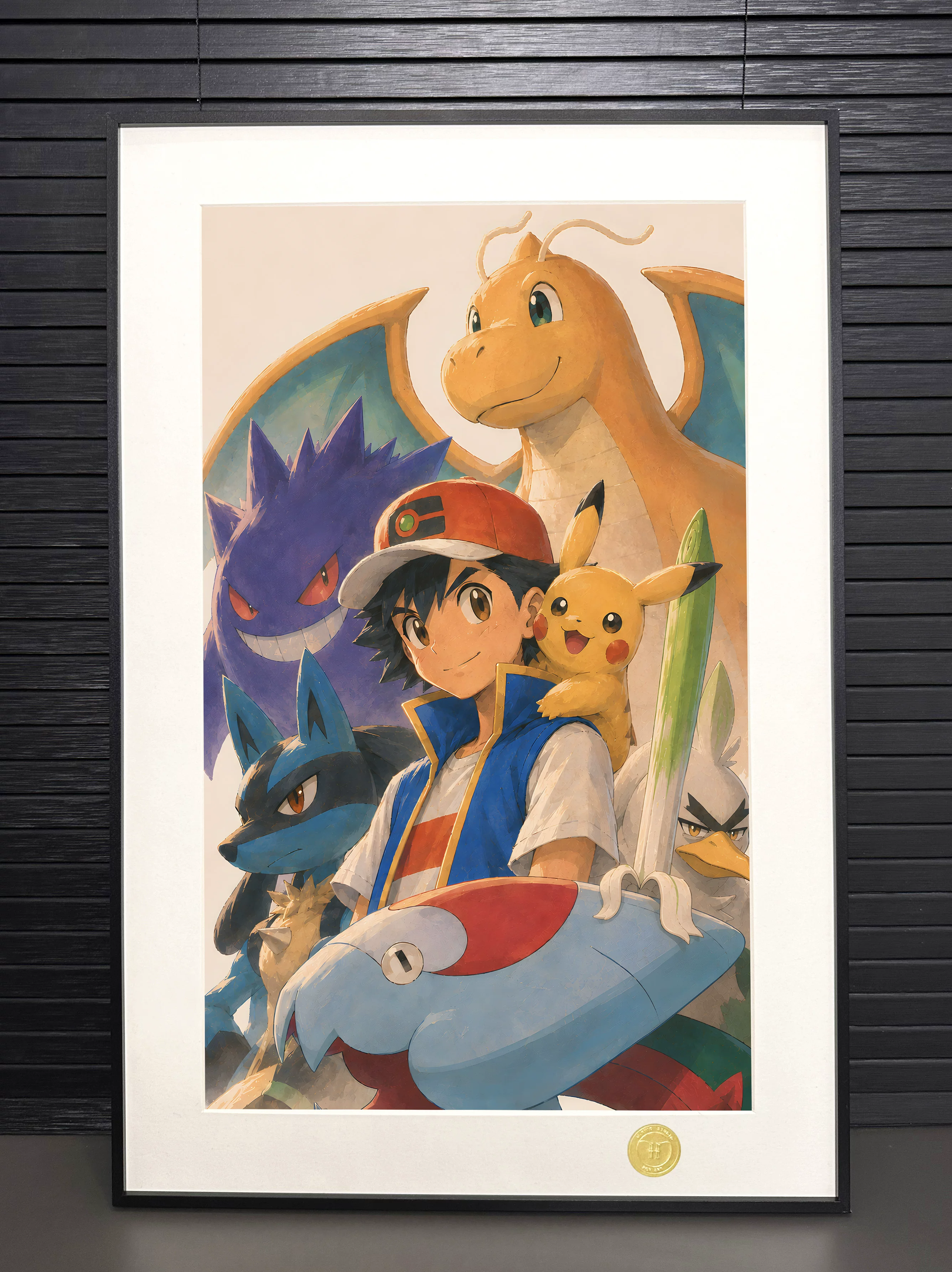 【Pre-sale】Decorative Painting of Ash Champion-Pokemon-H2 Studio