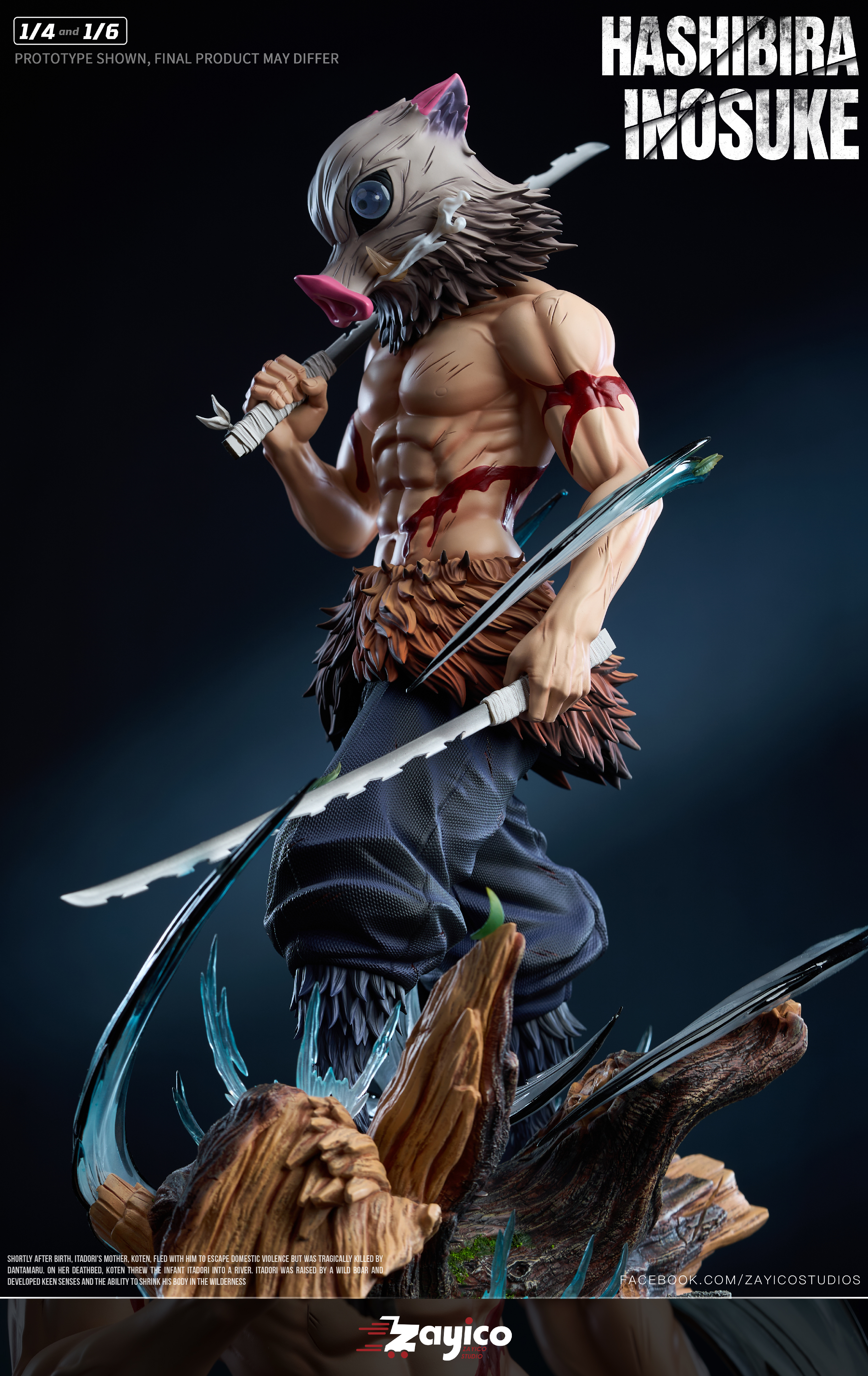 【Pre-sale】1/6 and 1/4 Scale Hashibira Inosuke-Demon Slayer-Zayico Studio