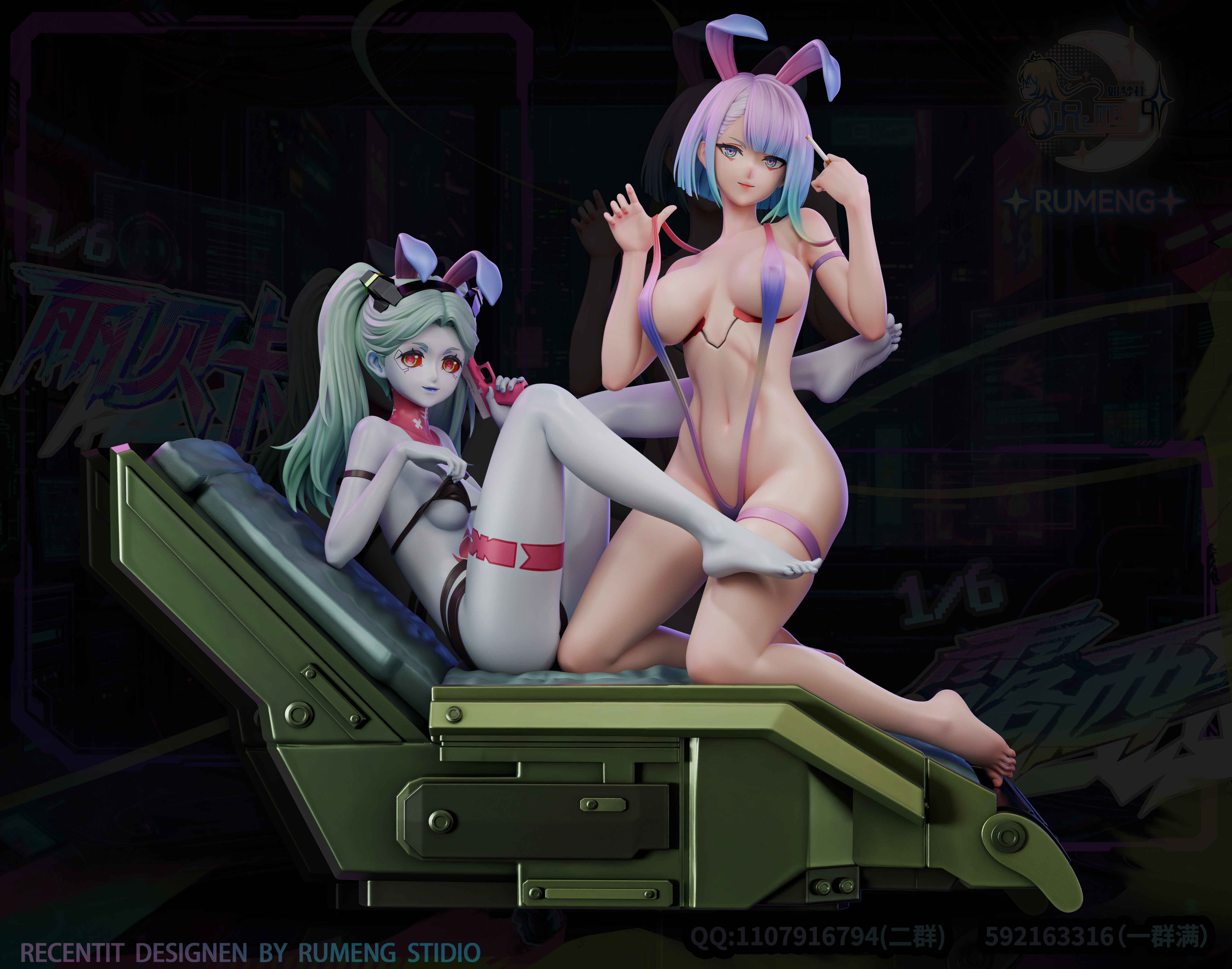 【Pre-sale】1/6 Scale Lucy and Rebecca-CYBERPUNK EDGERUNNERS-RuMeng Studio