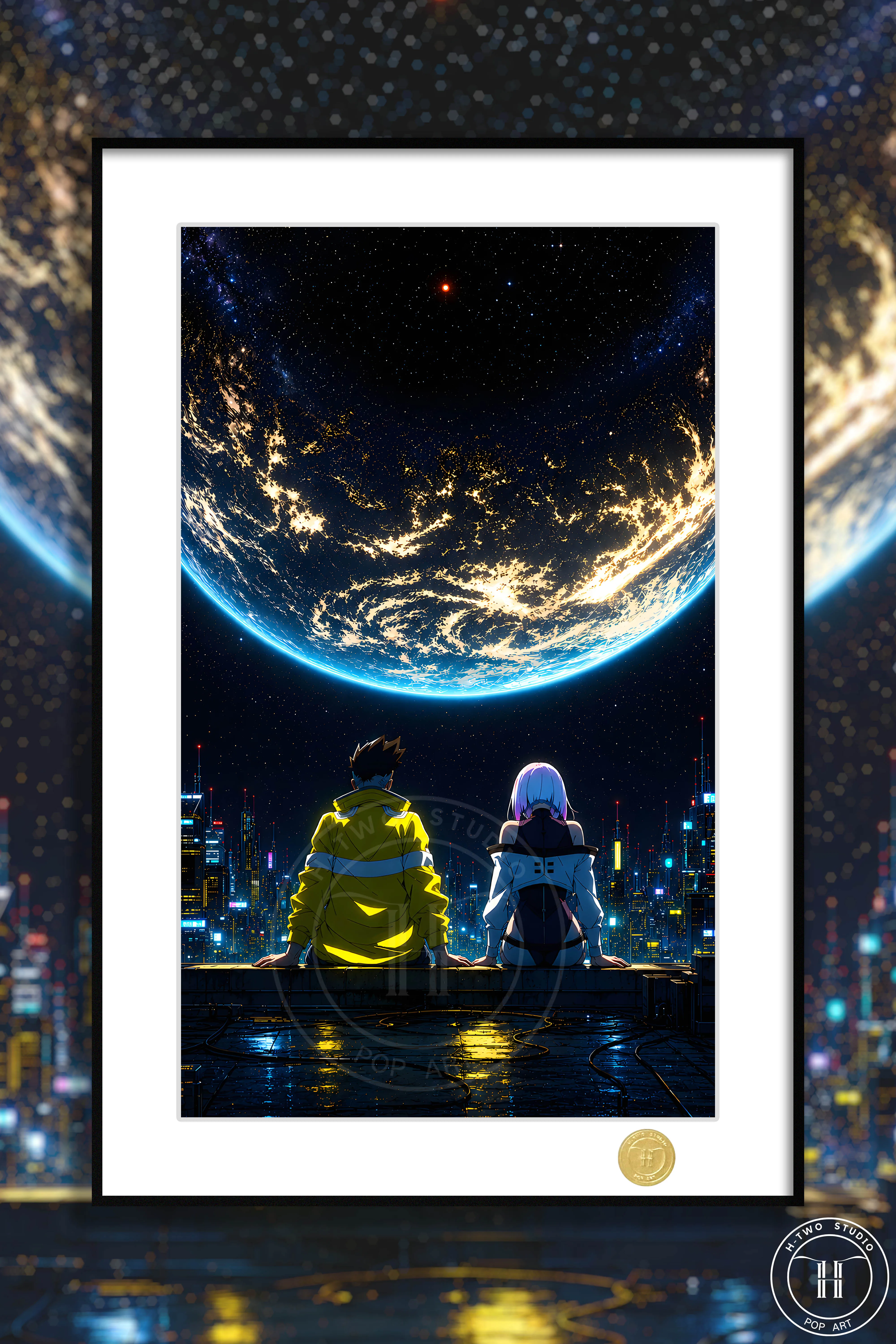 【Pre-sale】Decorative Painting of Lucy and David-Cyberpunk：Edgerunners-H2 Studio
