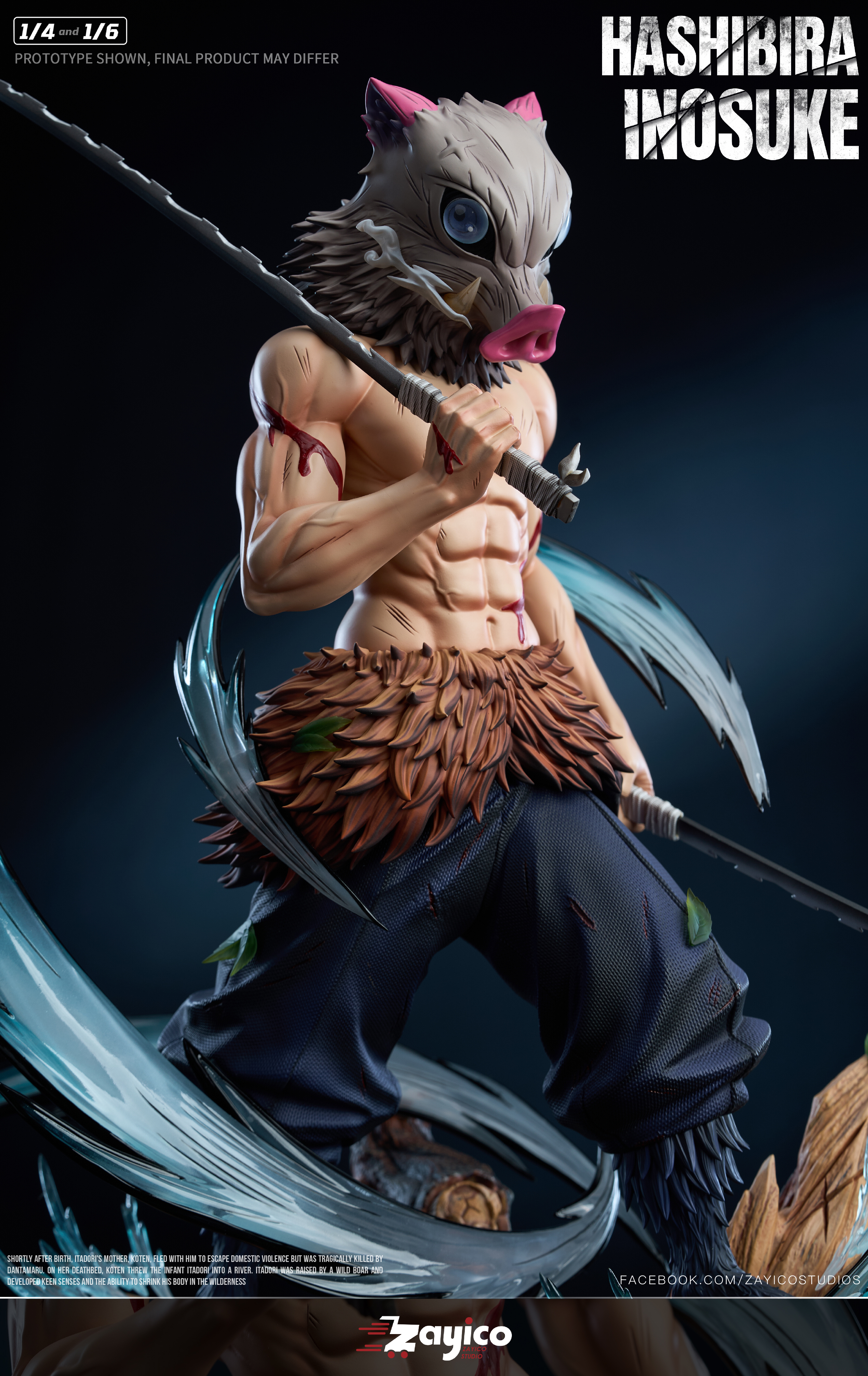 【Pre-sale】1/6 and 1/4 Scale Hashibira Inosuke-Demon Slayer-Zayico Studio