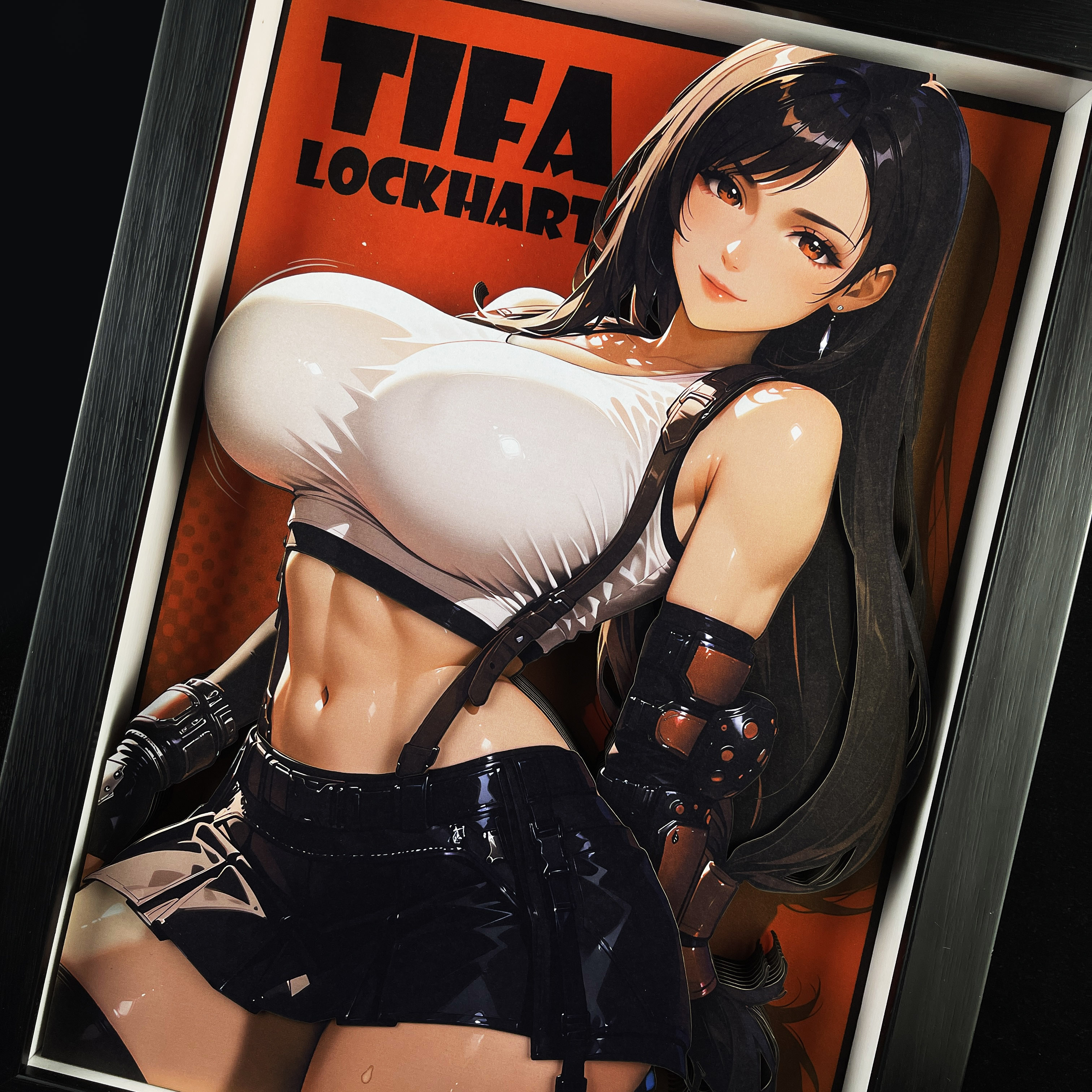 【Pre-sale】Decorative Painting of Tifa Lockhart-Final Fantasy-Black and White Studio