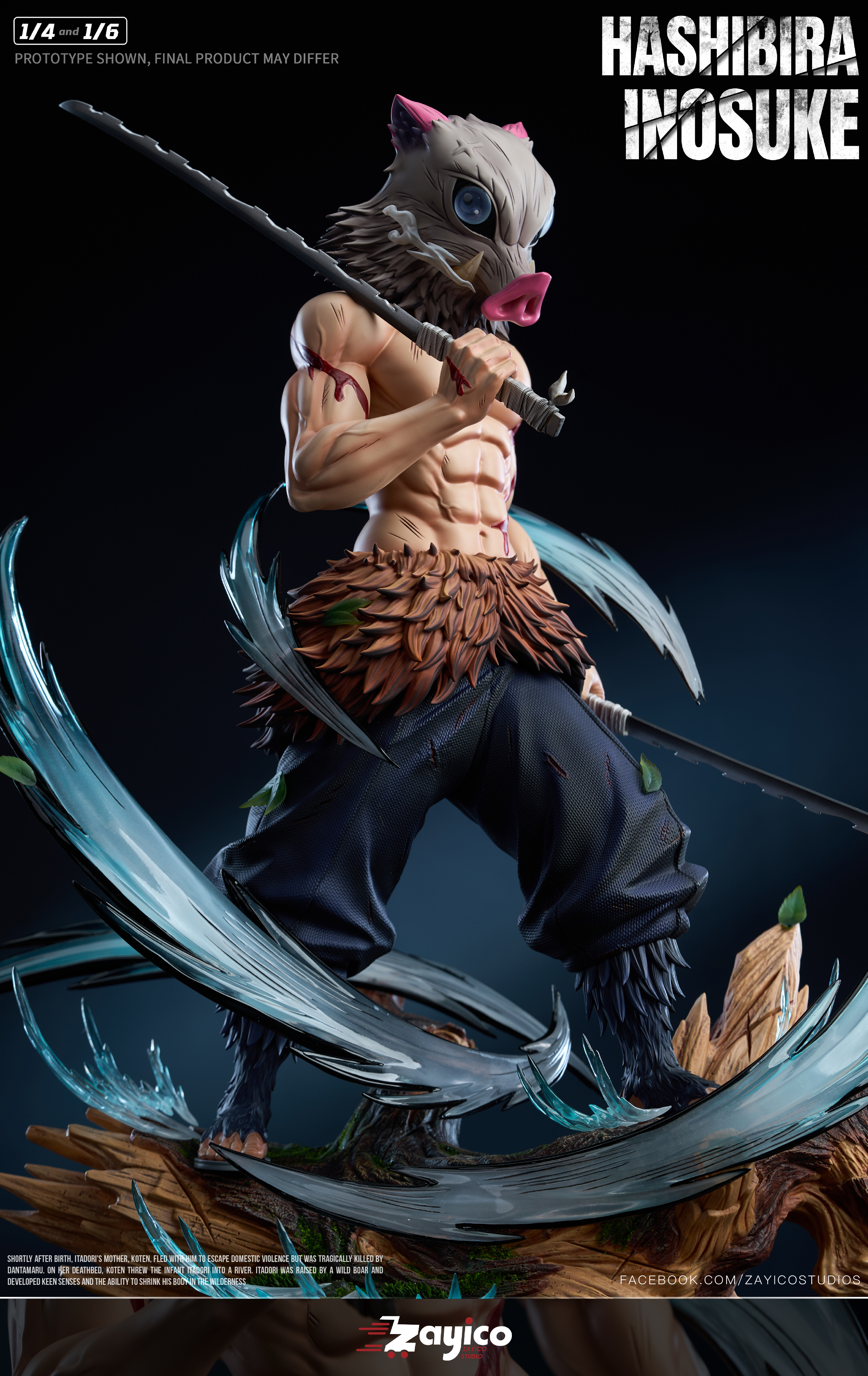 【Pre-sale】1/6 and 1/4 Scale Hashibira Inosuke-Demon Slayer-Zayico Studio