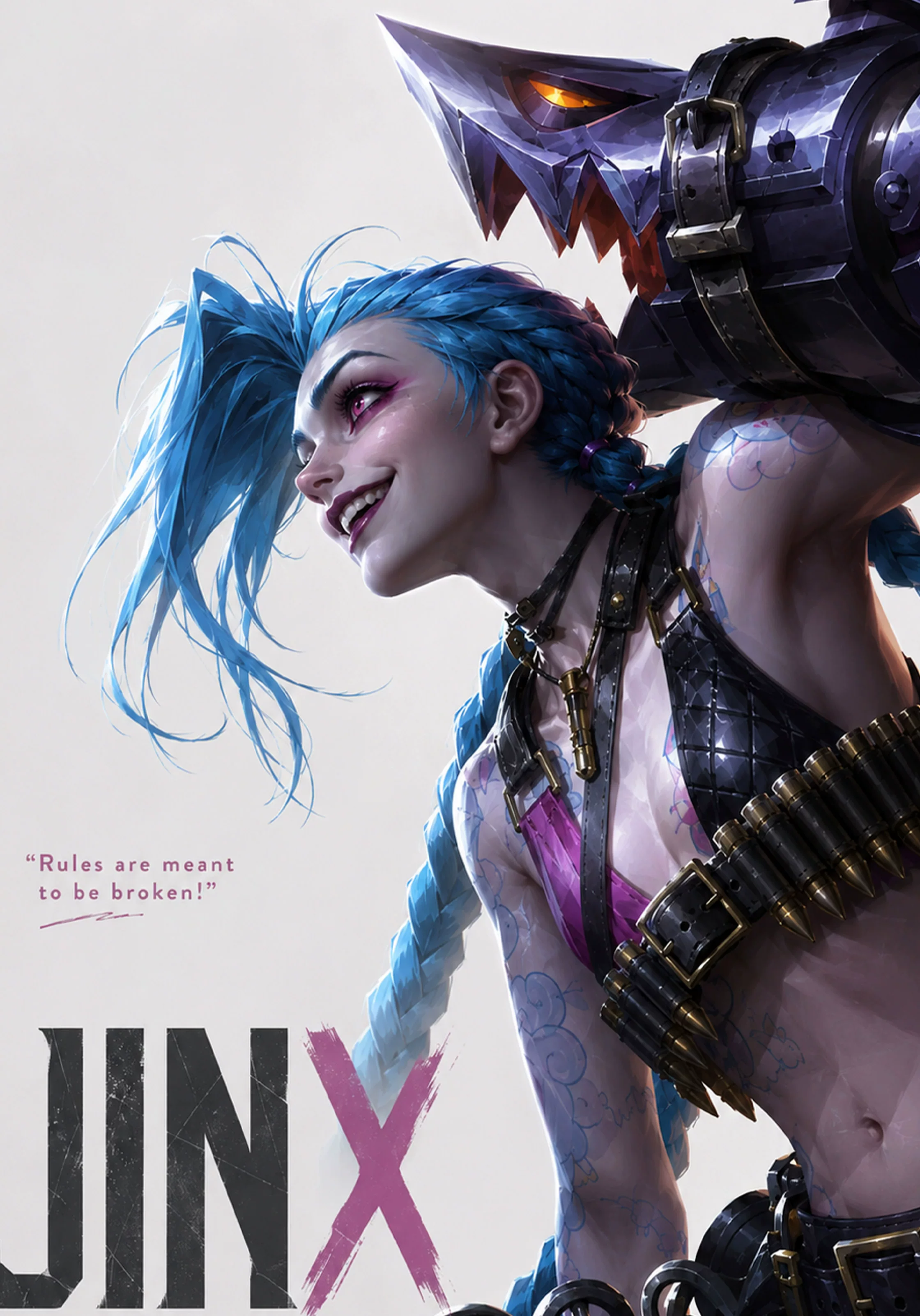 【Pre-sale】Decorative Painting of Jinx-League of Legends-One piece-H2 Studio