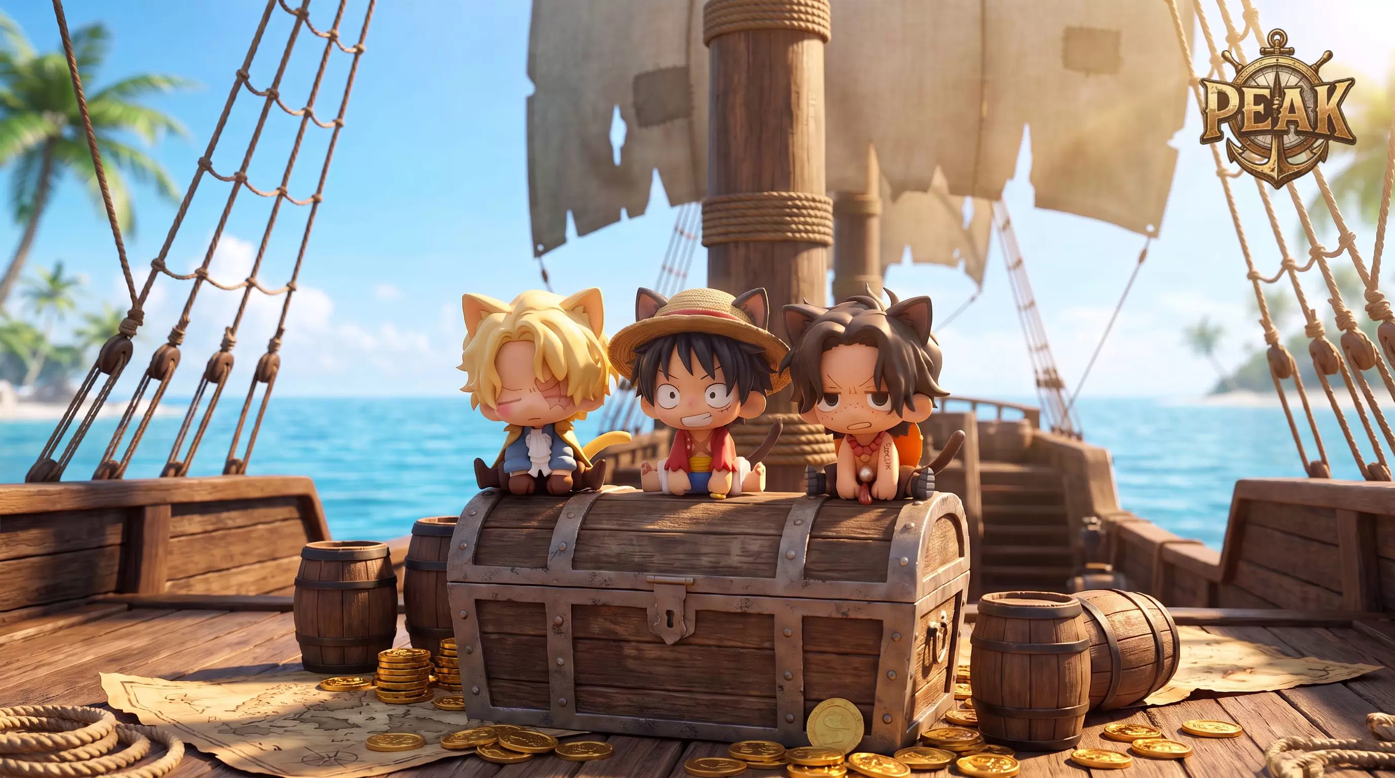 【Pre-sale】Cat-eared Brothers Luffy, Sabo and Ace-One Piece-PEAK Studio