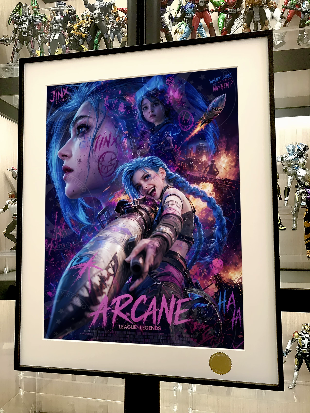 【Pre-sale】Decorative Painting of Arcane Jinx-League of Legends-XingKong Studio
