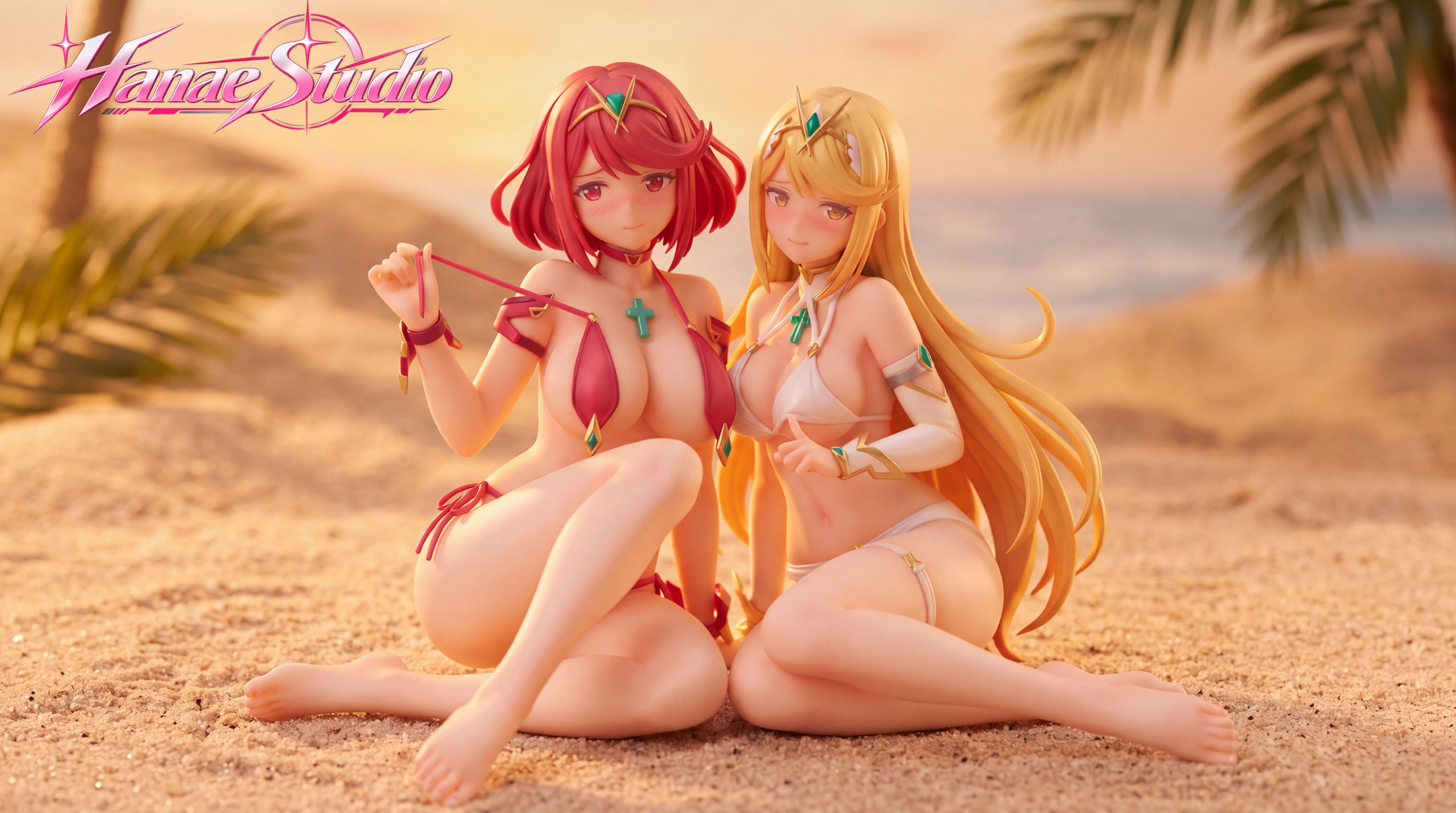 【Pre-sale】1/6 Scale Swimming Suit Mythra and Pyra-Xenoblade Chronicles 2-Hanae Studio