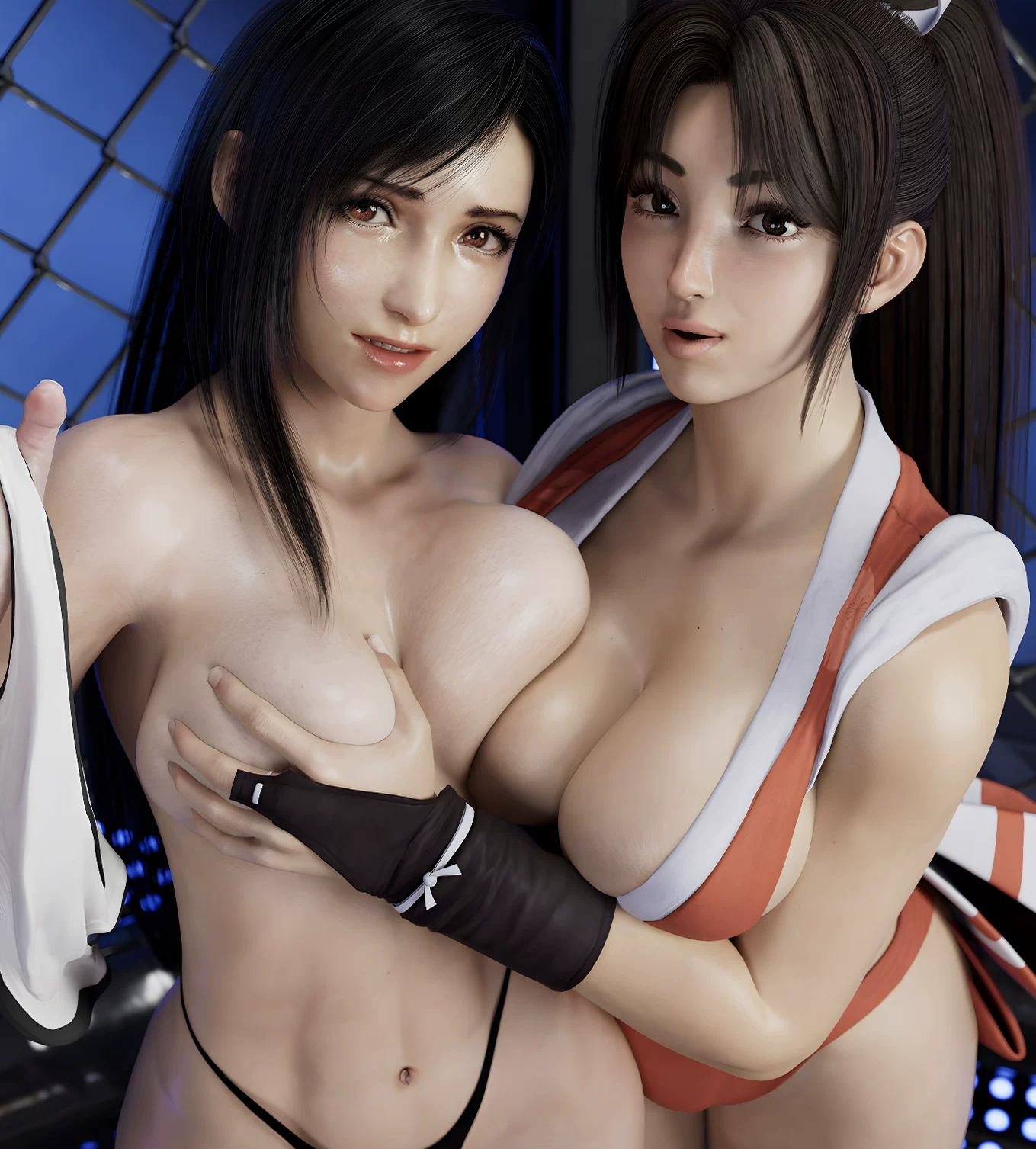 【Pre-sale】Decorative Painting of Tifa and Mai Shiranui-THE KING OF FIGHTERS-H2 Studio