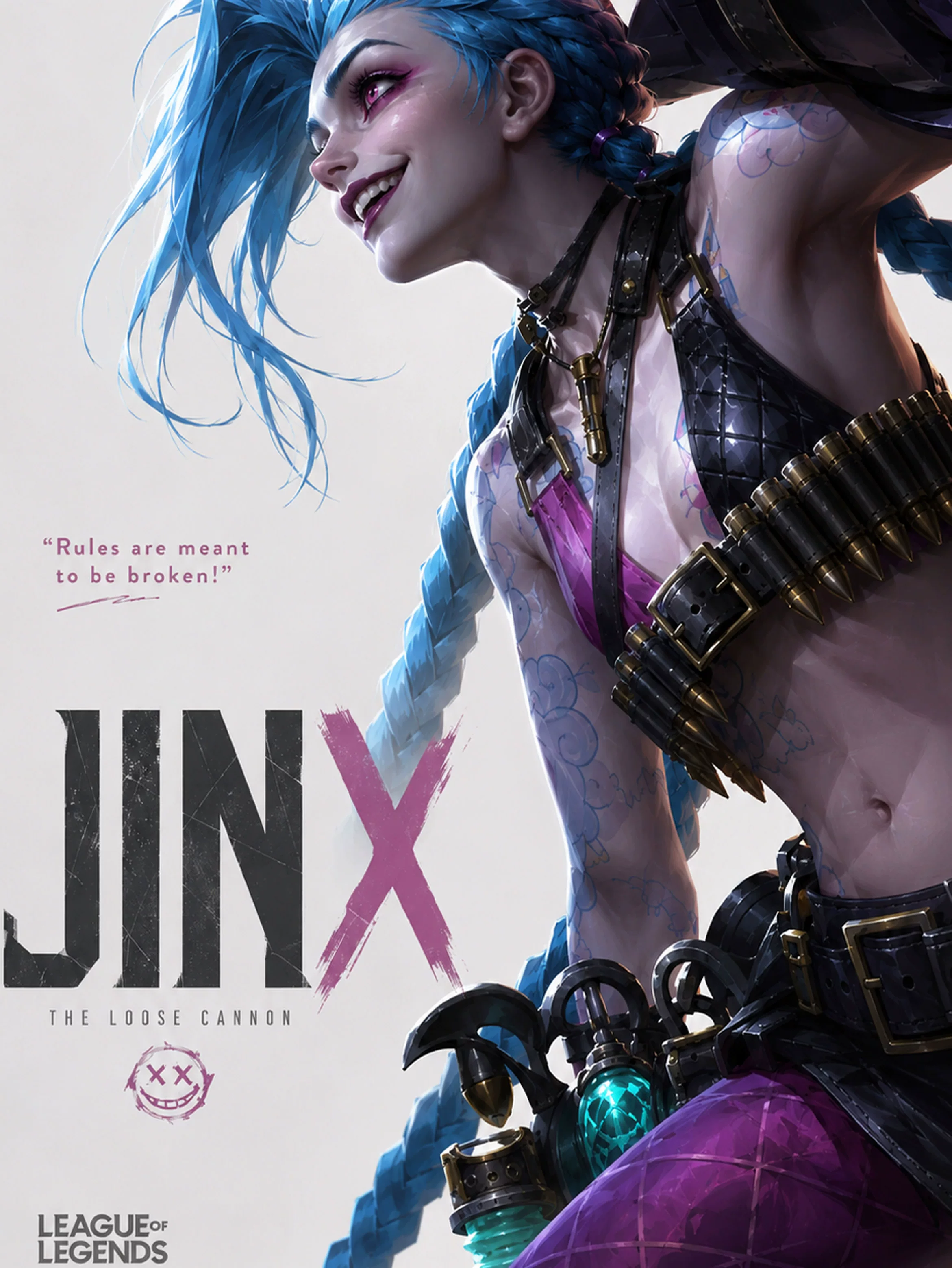 【Pre-sale】Decorative Painting of Jinx-League of Legends-One piece-H2 Studio