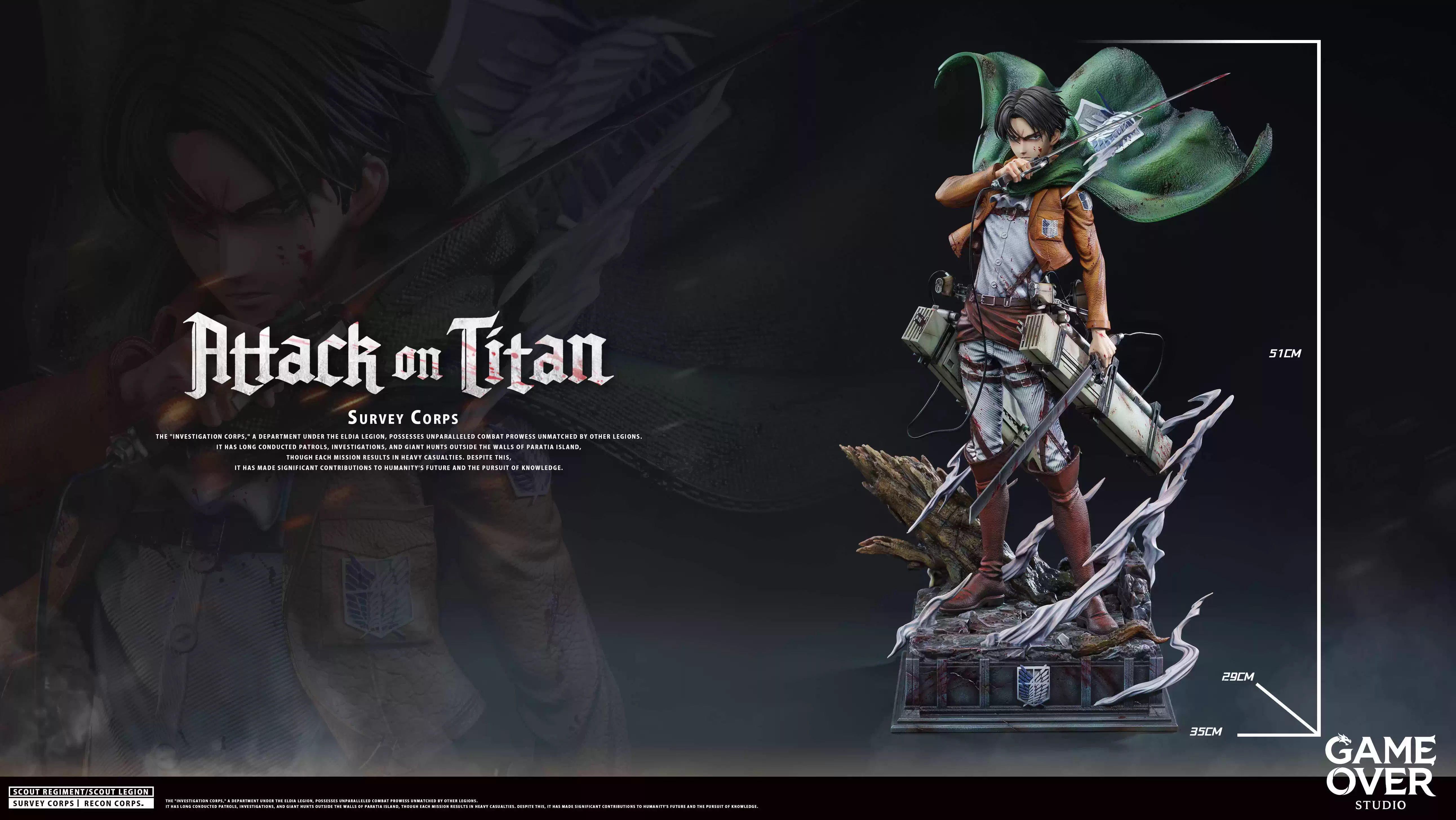 【Pre-sale】1/6 and 1/4 Scale Levi Ackerman-Game Over Studio