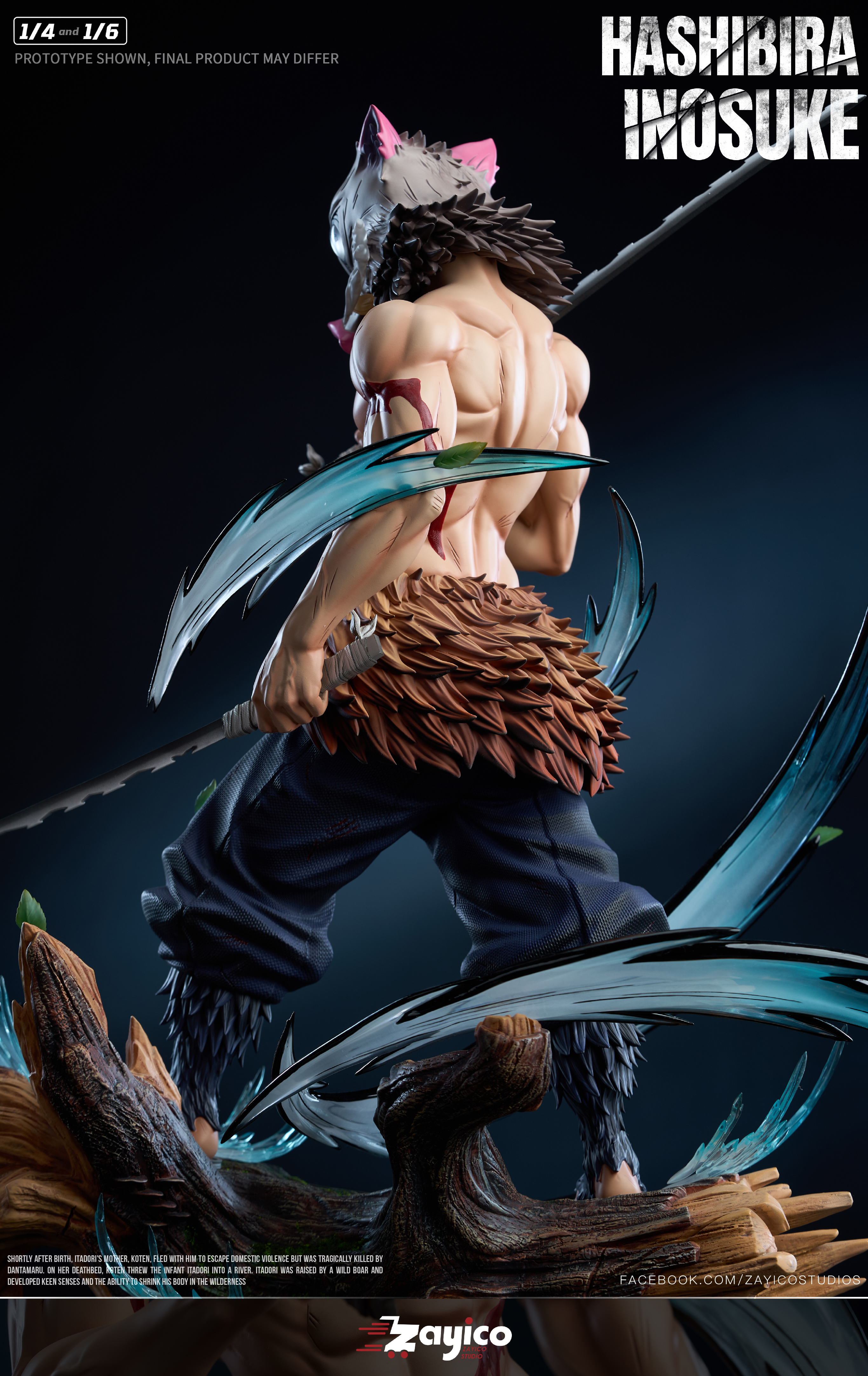 【Pre-sale】1/6 and 1/4 Scale Hashibira Inosuke-Demon Slayer-Zayico Studio