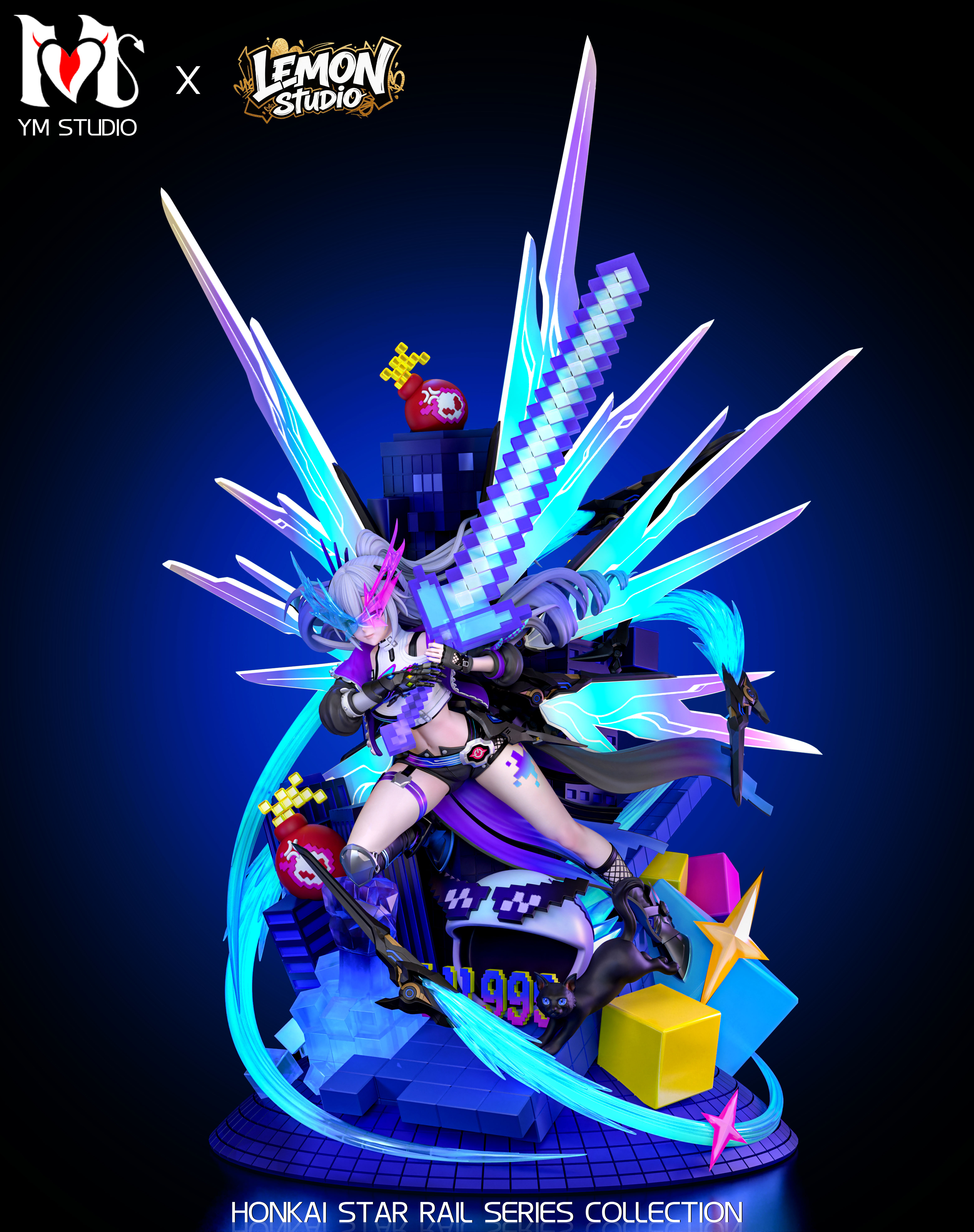 【Pre-sale】1/4 Scale Silver Wolf-Honkai: Star Rail-YM Studio x Lemon Studio