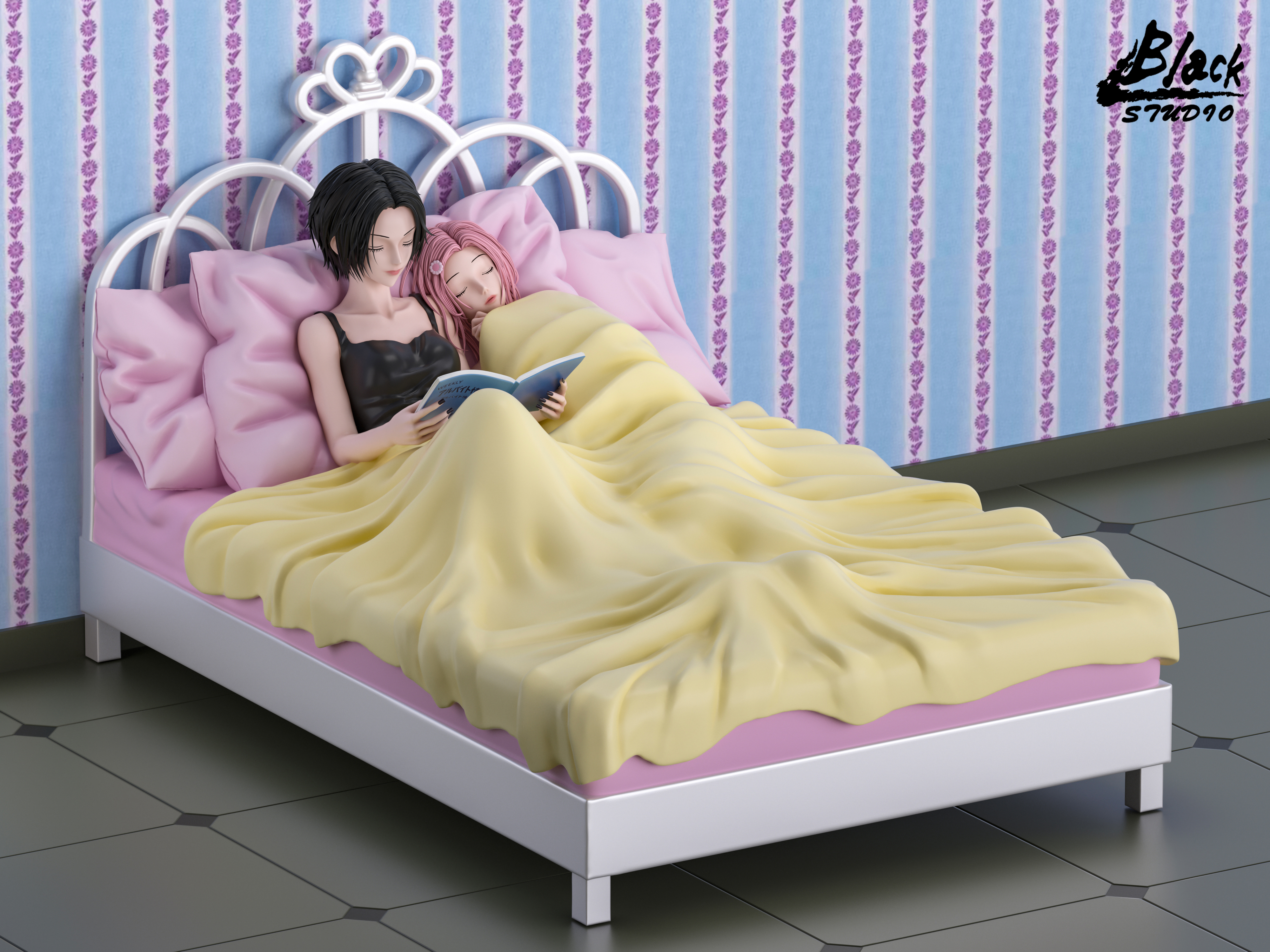 【Pre-sale】‌1/6 Scale Story Telling Bedding Time Oosaki Nana and Komatsu Nana-Nana-BLACK Studio