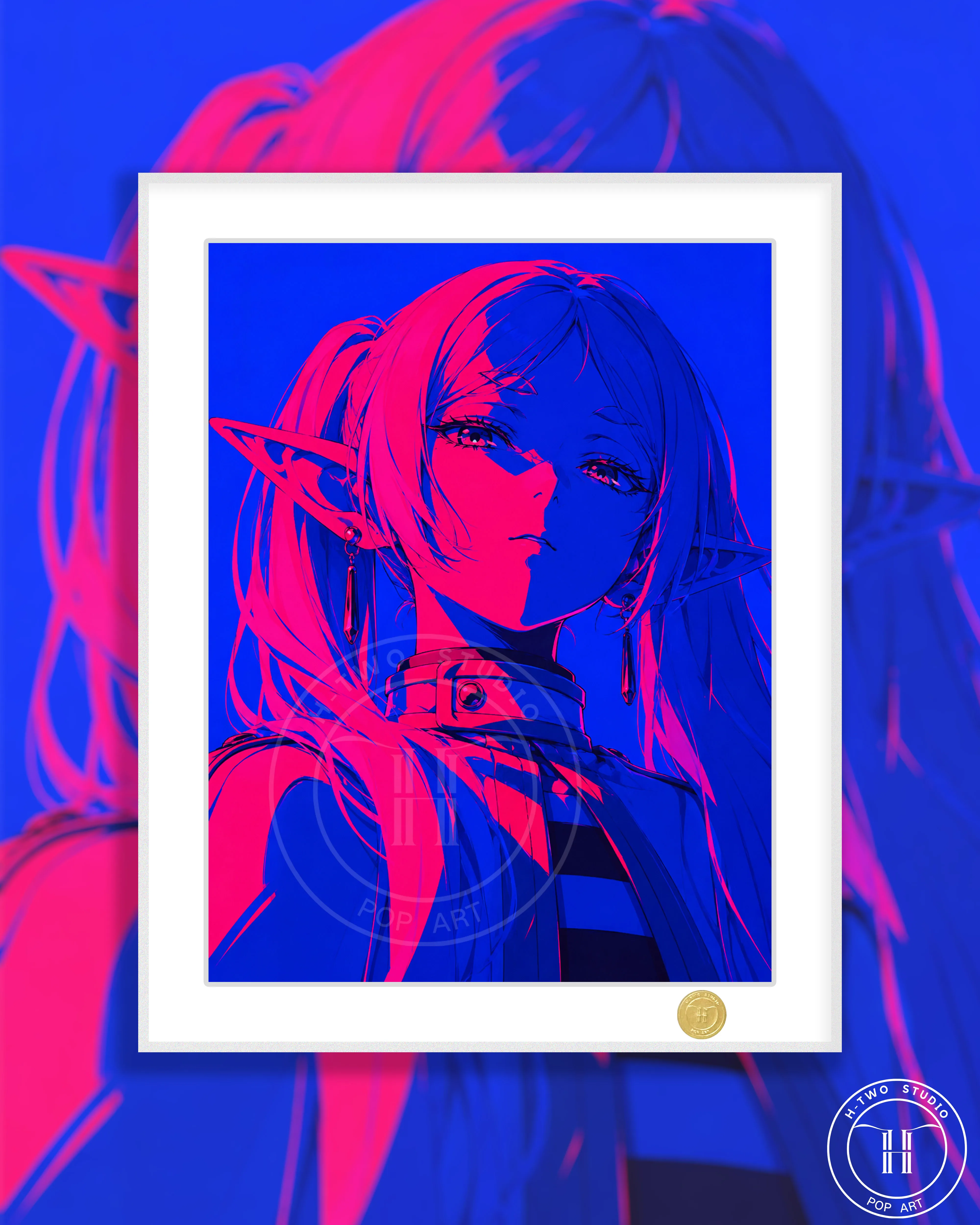 【Pre-sale】Decorative Painting of Cyberpunk Frieren-Frieren at the Funeral-H2 Studio