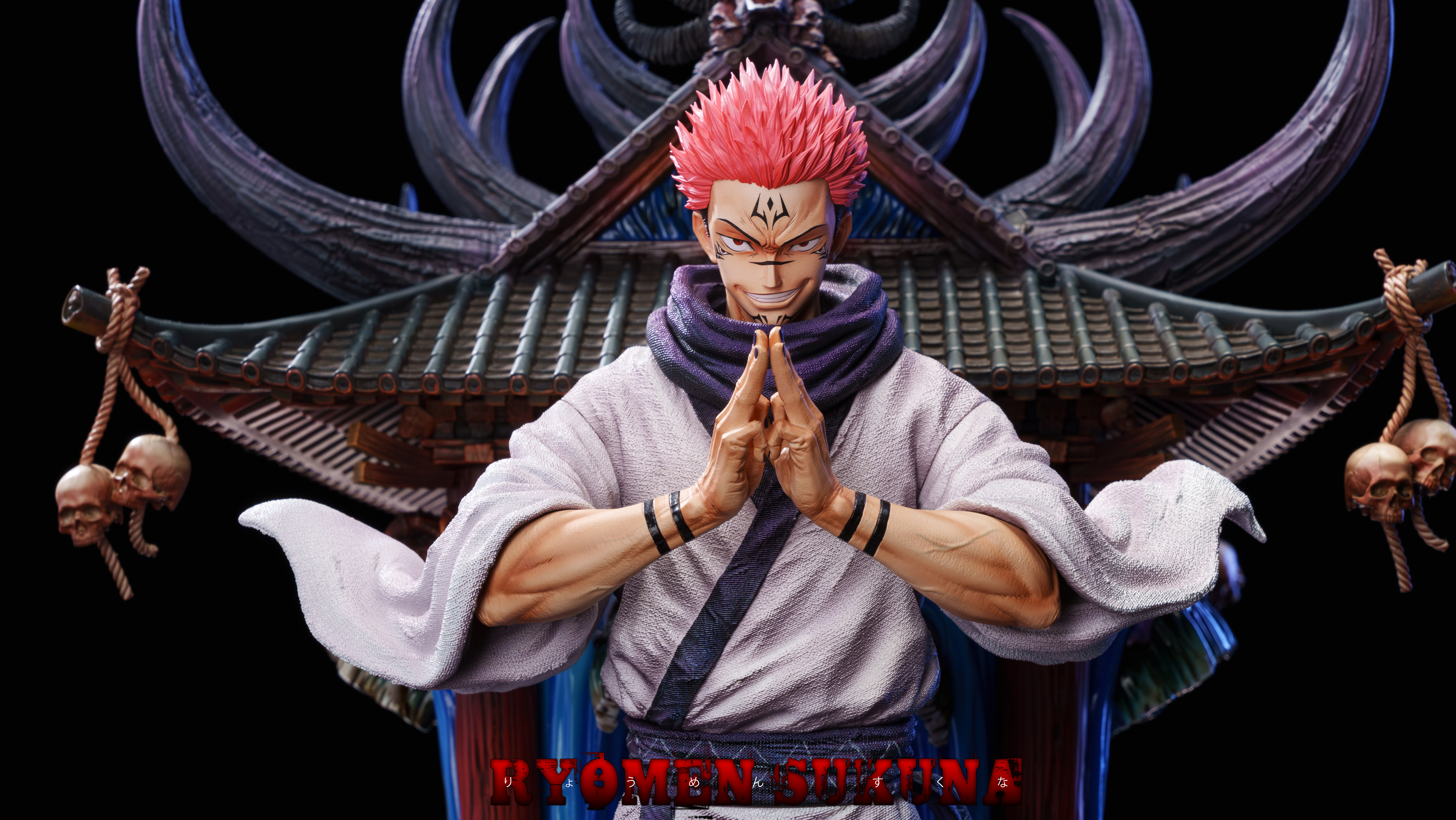 【Pre-sale】1/6 Scale Pink Hair Ryomen Sukuna with Evil Smile-Jujutsu Kaisen-Real World Studio